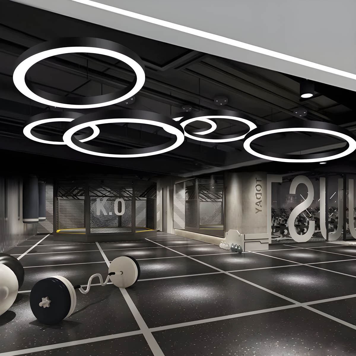 Metal LED Ring Pendant Light