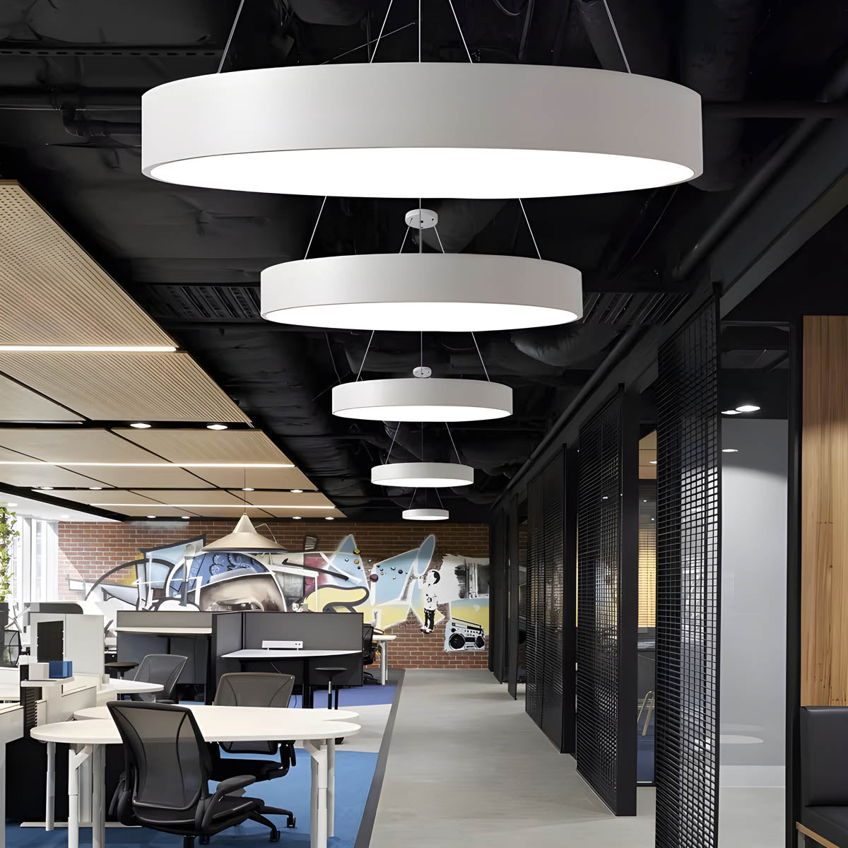 Metal LED Ring Pendant Light