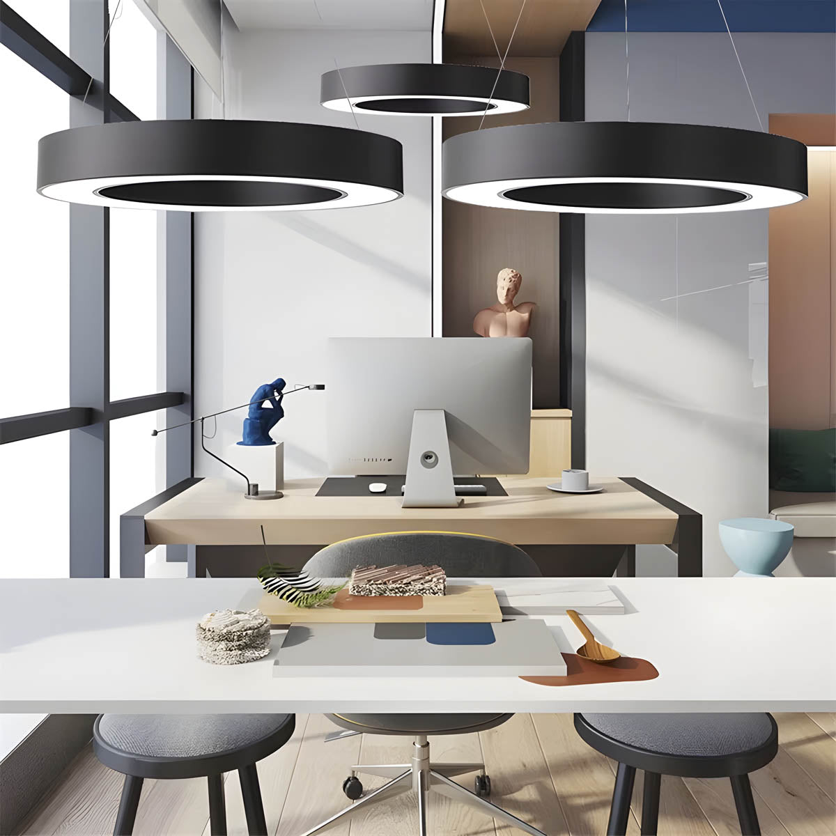 Metal LED Ring Pendant Light