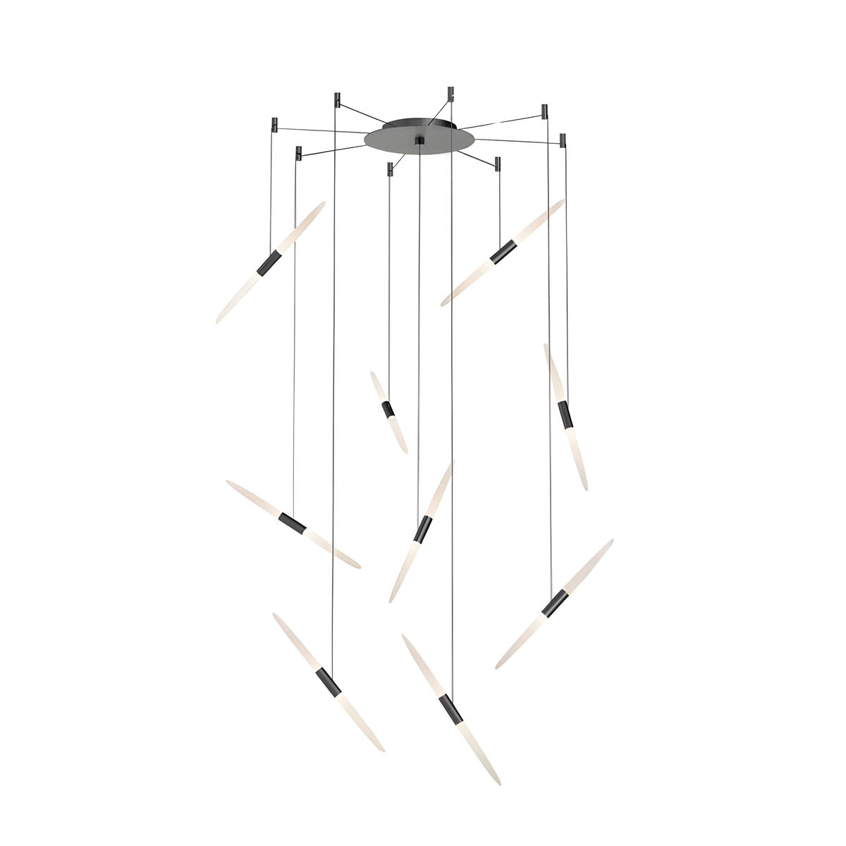 Modern LED Pendant Chandelier – Aluminium & Acrylic, 5–24 Heads