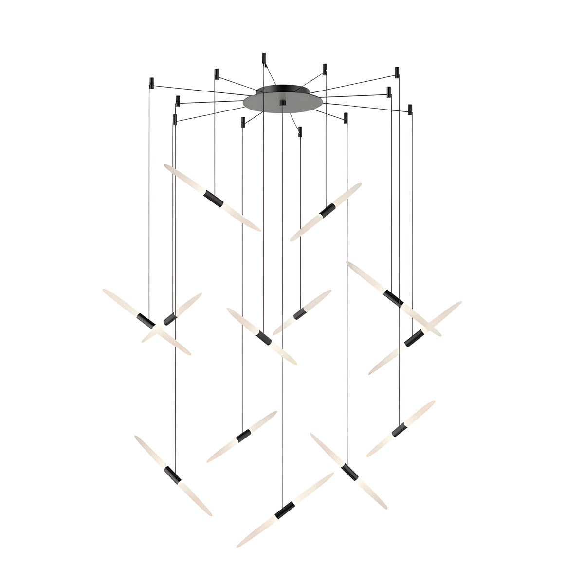 Modern LED Pendant Chandelier – Aluminium & Acrylic, 5–24 Heads