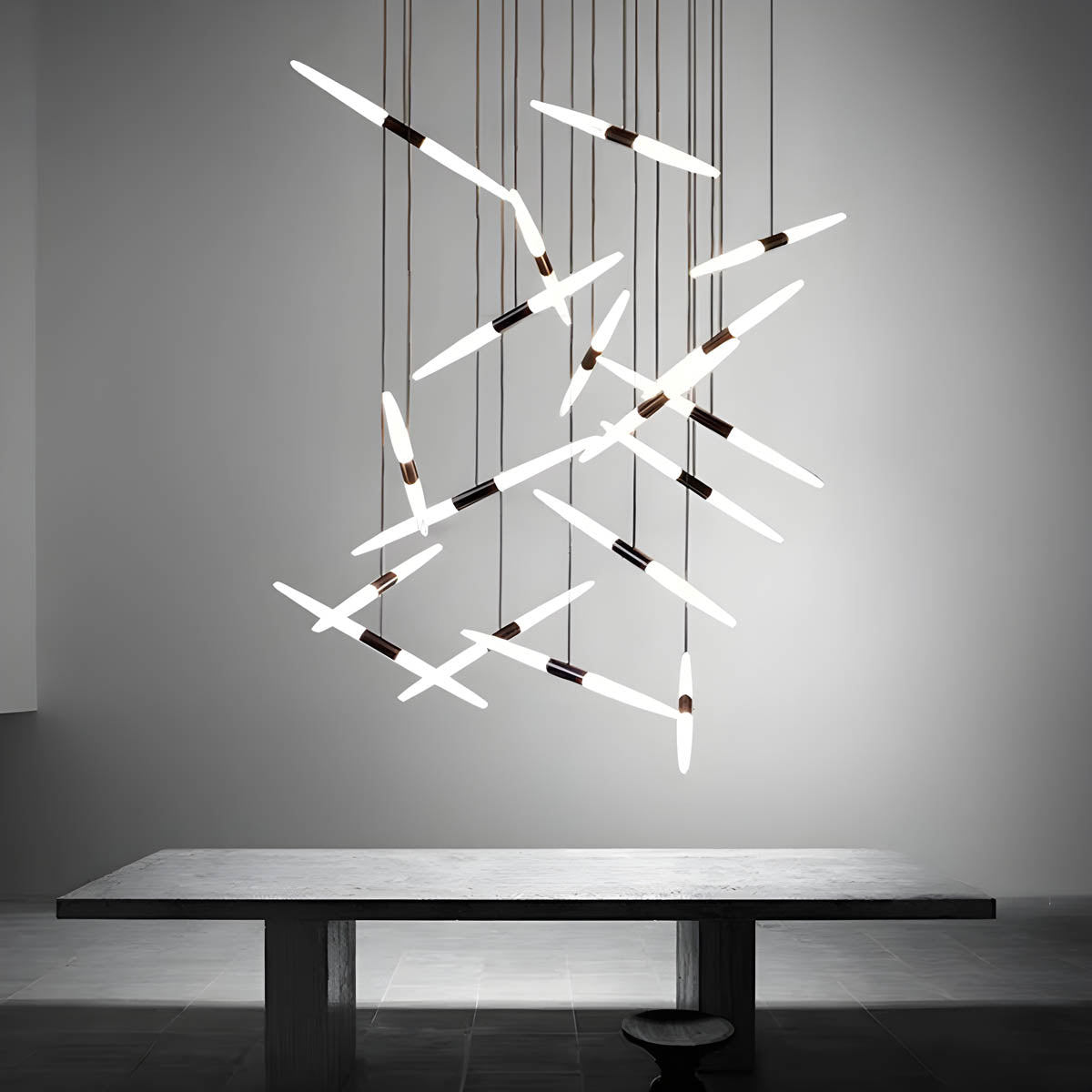 Modern LED Pendant Chandelier – Aluminium & Acrylic, 5–24 Heads