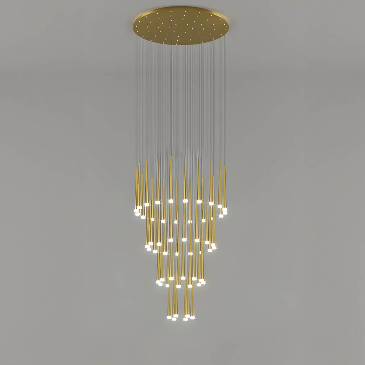 Modern LED Chandelier – Aluminium & Acrylic, 36 Heads