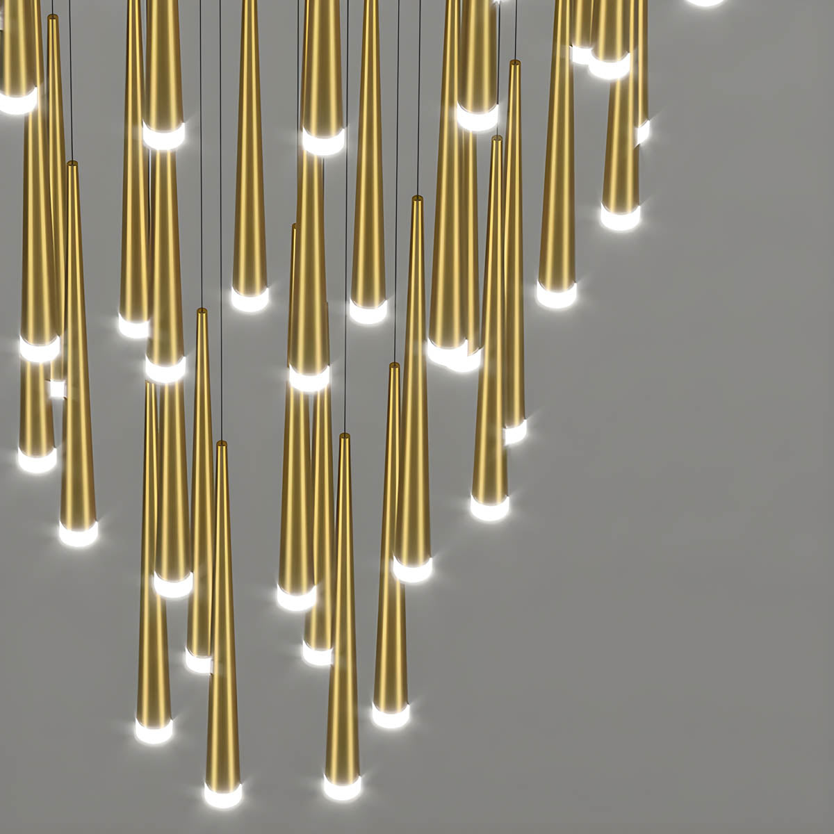 Modern LED Chandelier – Aluminium & Acrylic, 36 Heads