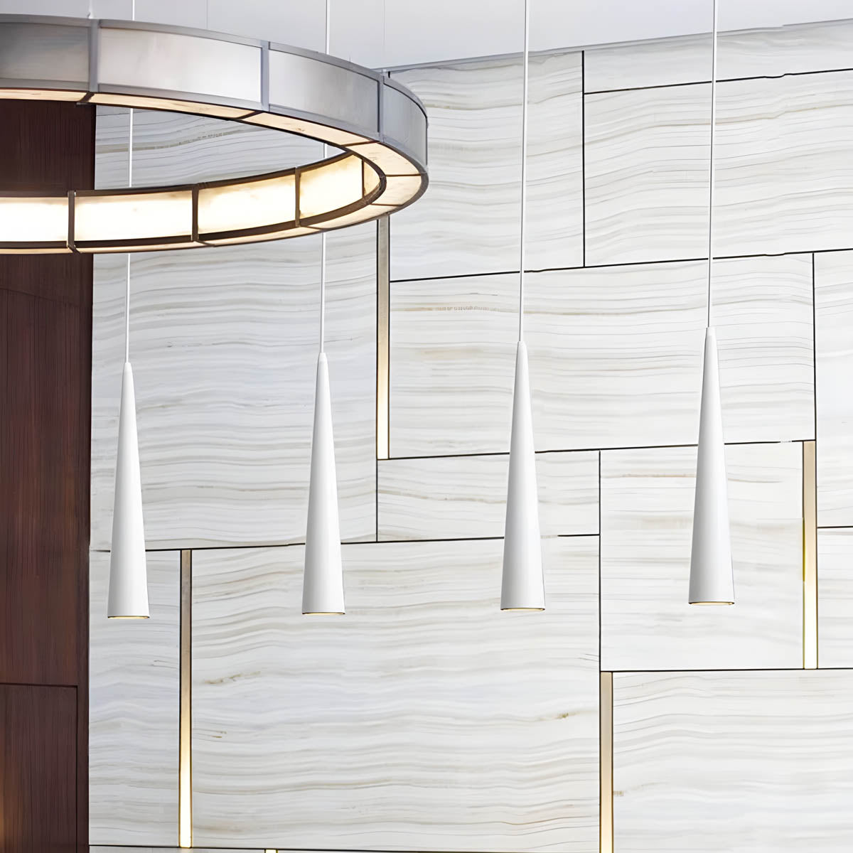 Aluminium GU10 pendant light, 27 / 46 cm