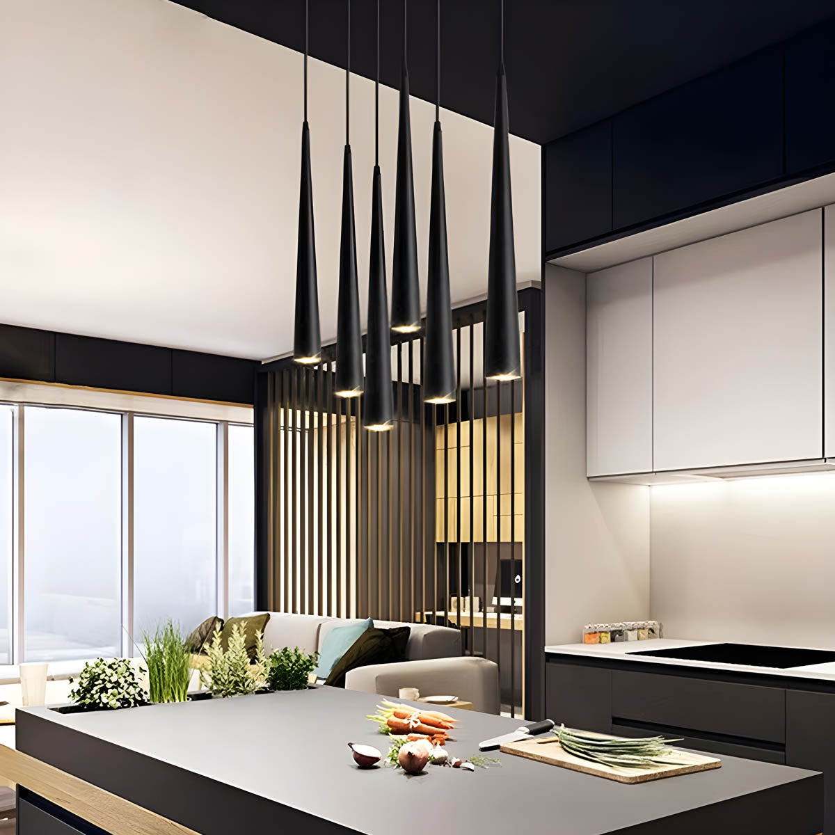 Aluminium GU10 pendant light, 27 / 46 cm