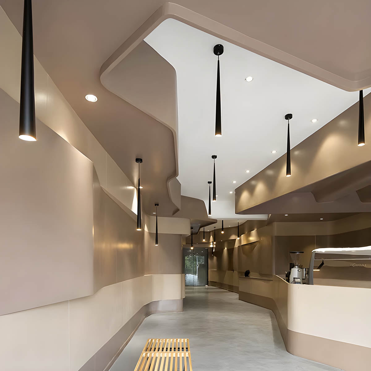 Aluminium GU10 pendant light, 27 / 46 cm