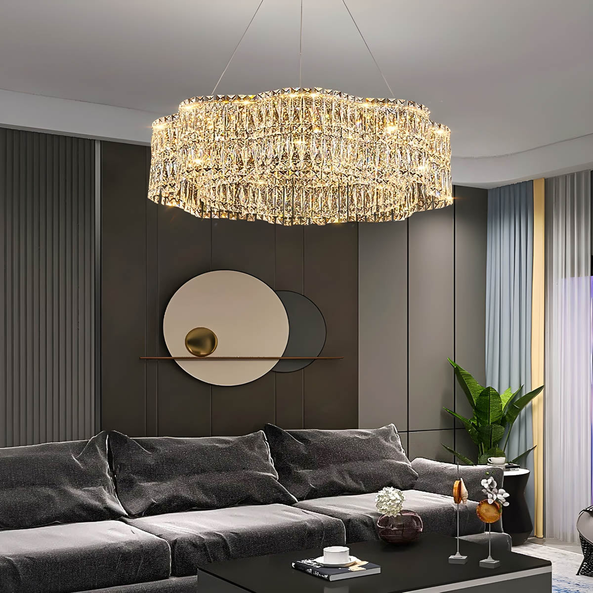 Crystal Stainless Steel Chandelier 50-150 cm