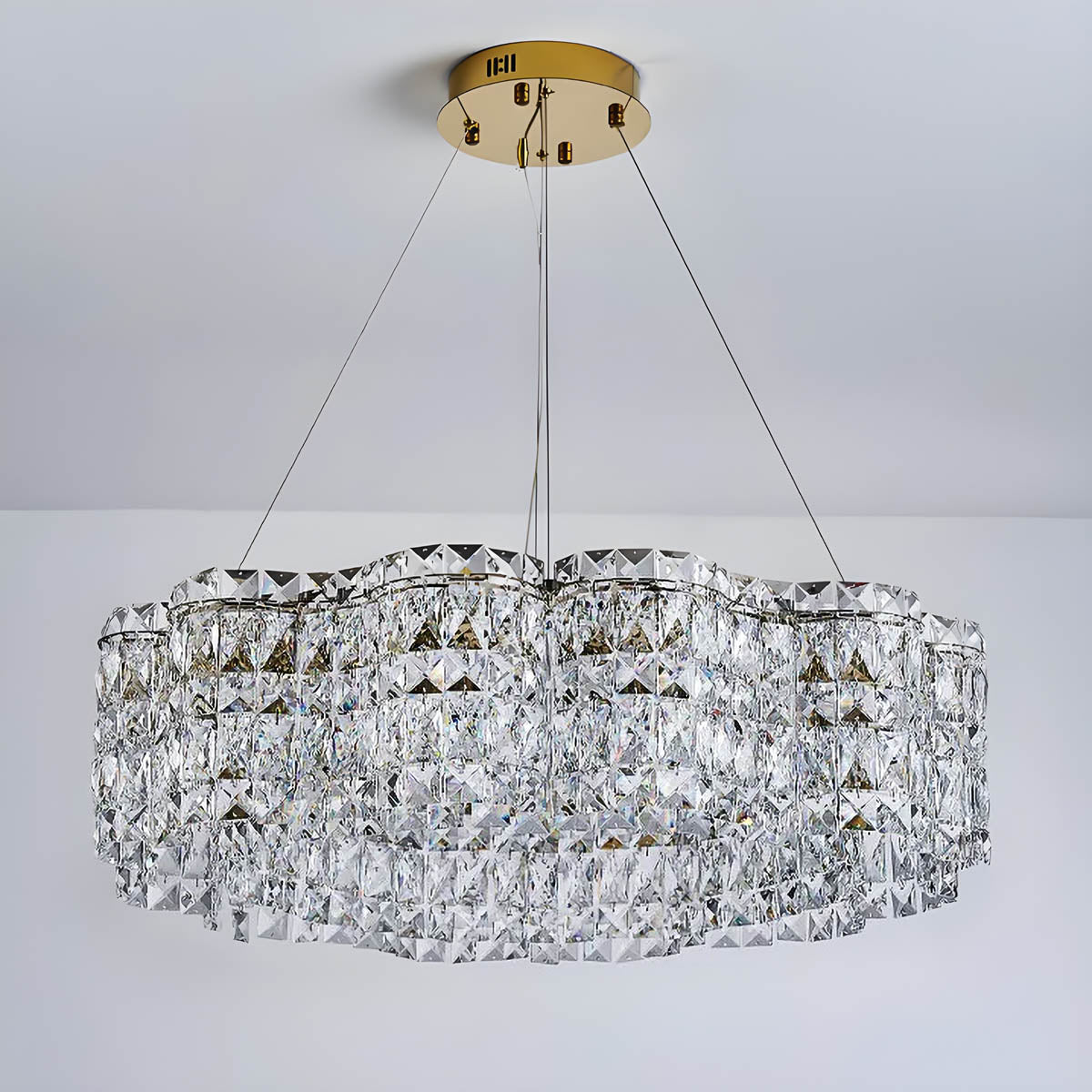 Crystal Stainless Steel Chandelier 50-150 cm