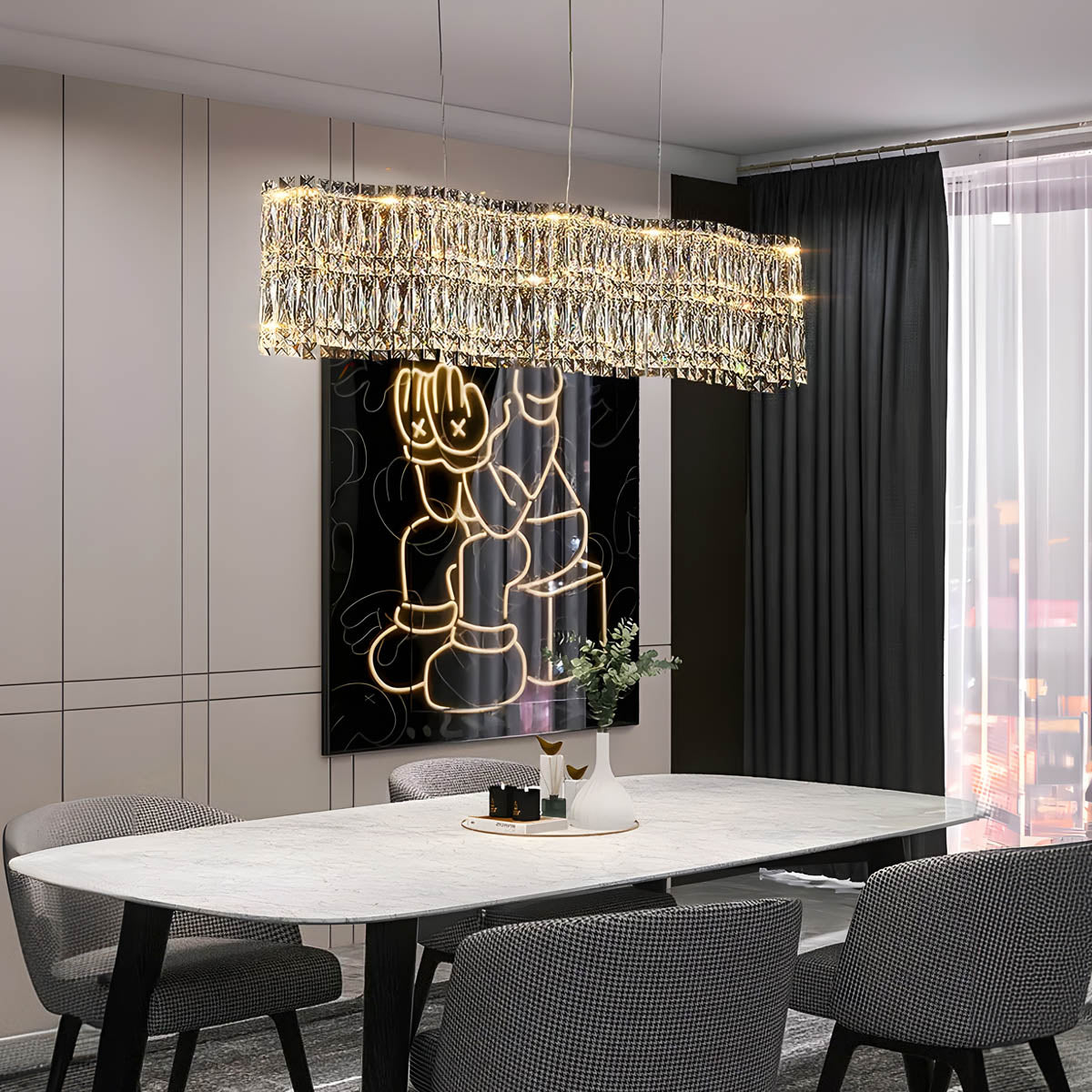 Crystal Stainless Steel Chandelier 50-150 cm