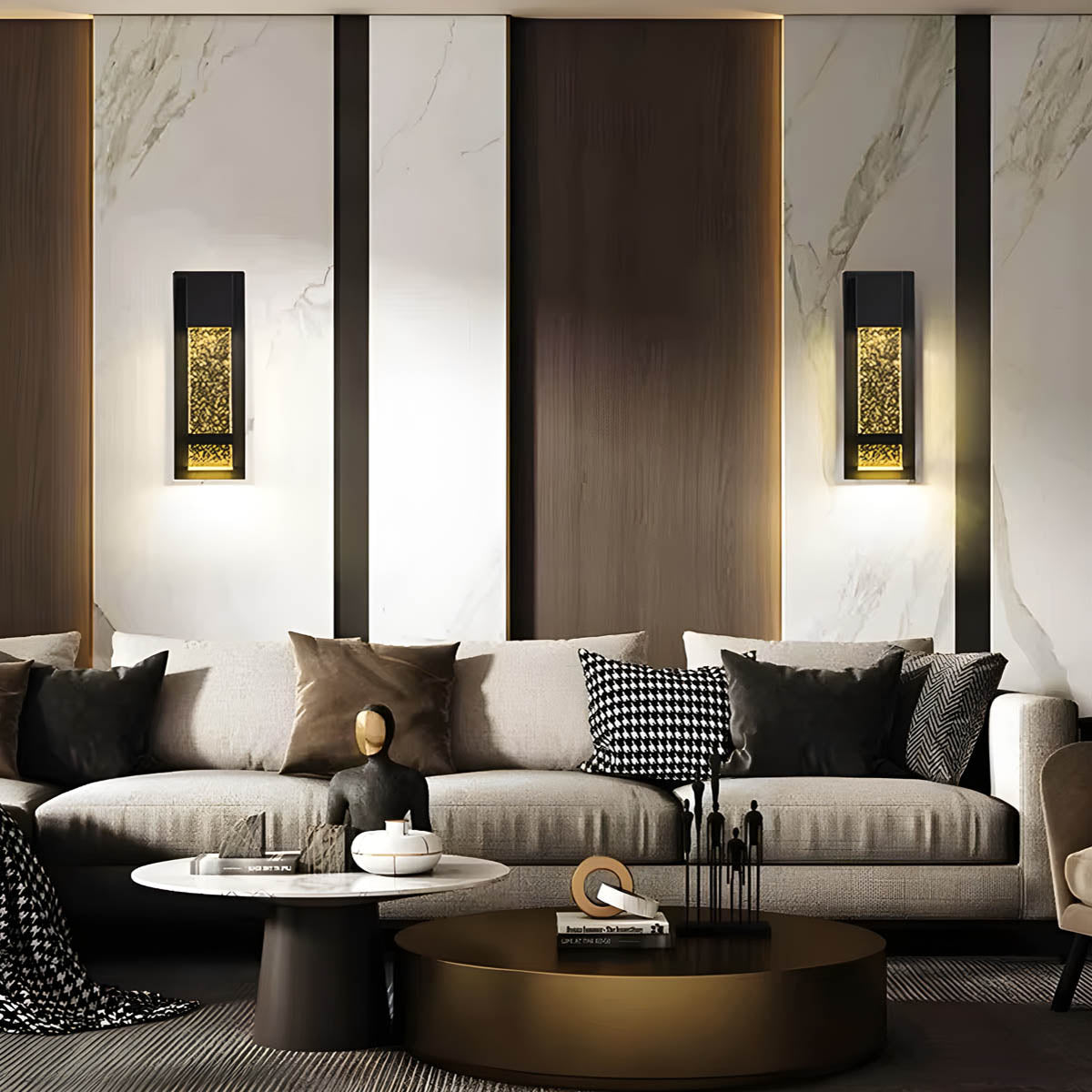 Outdoor LED Wall Light with Dusk-to-Dawn Sensor – Aluminium 35cm