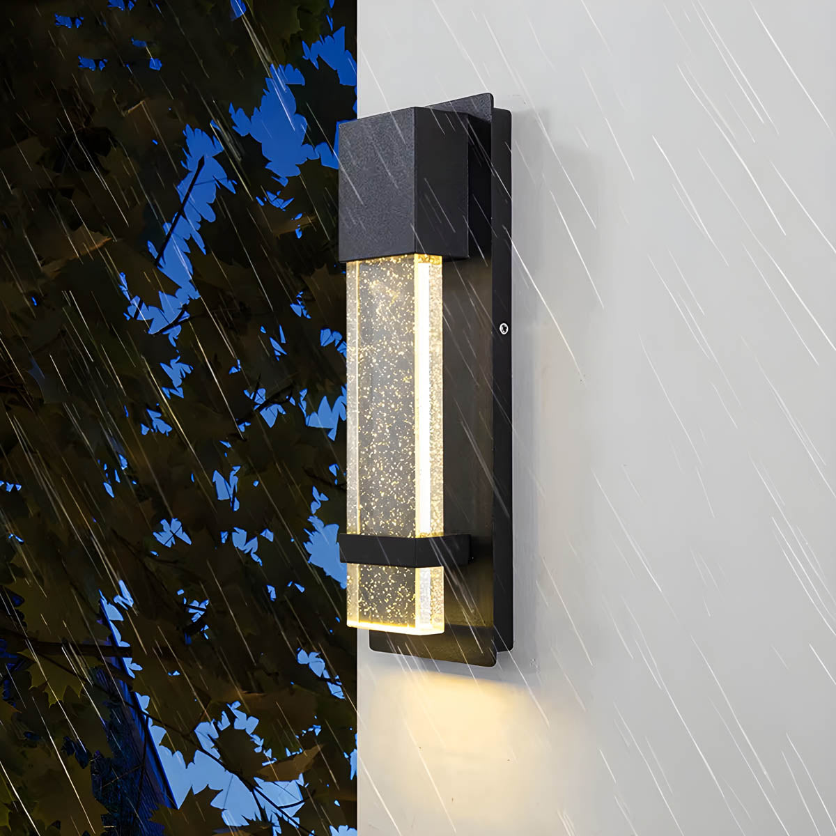 Outdoor LED Wall Light with Dusk-to-Dawn Sensor – Aluminium 35cm