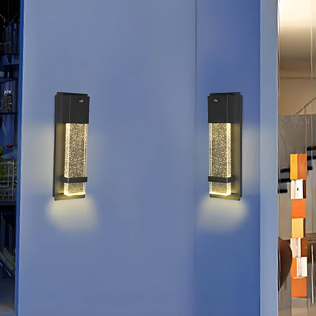 Outdoor LED Wall Light with Dusk-to-Dawn Sensor – Aluminium 35cm