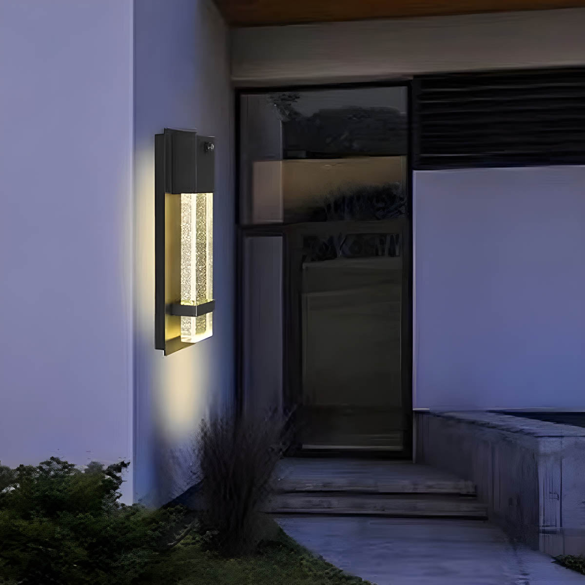 Outdoor LED Wall Light with Dusk-to-Dawn Sensor – Aluminium 35cm