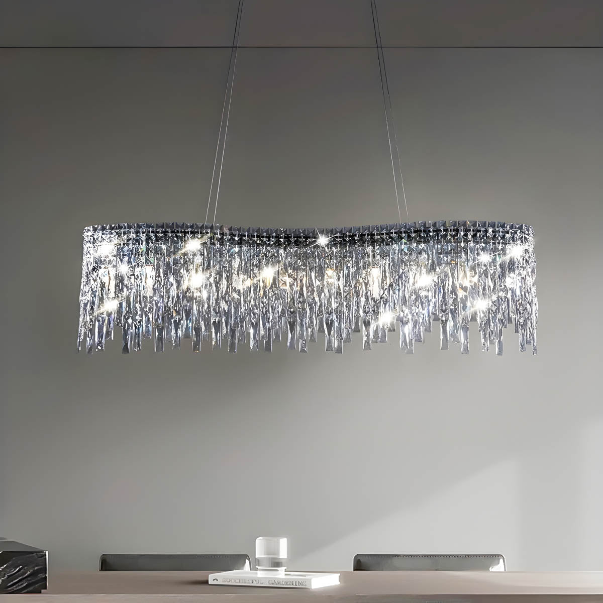 Stainless Steel & Crystal Chandelier LED 50-120 cm