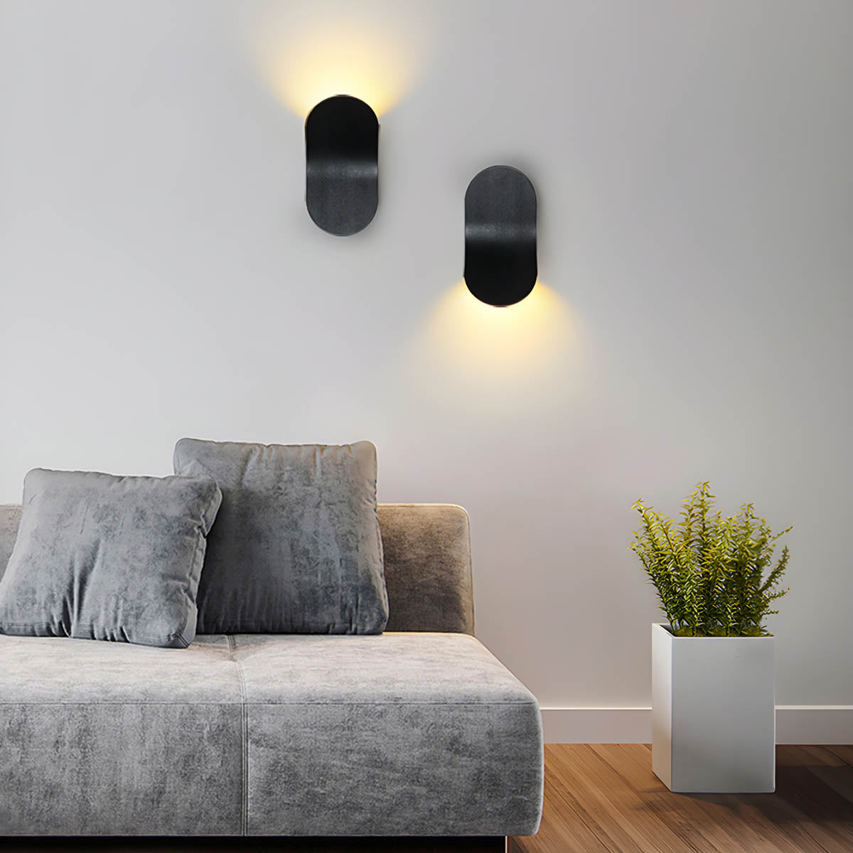 Aluminium wall light with integrated LED