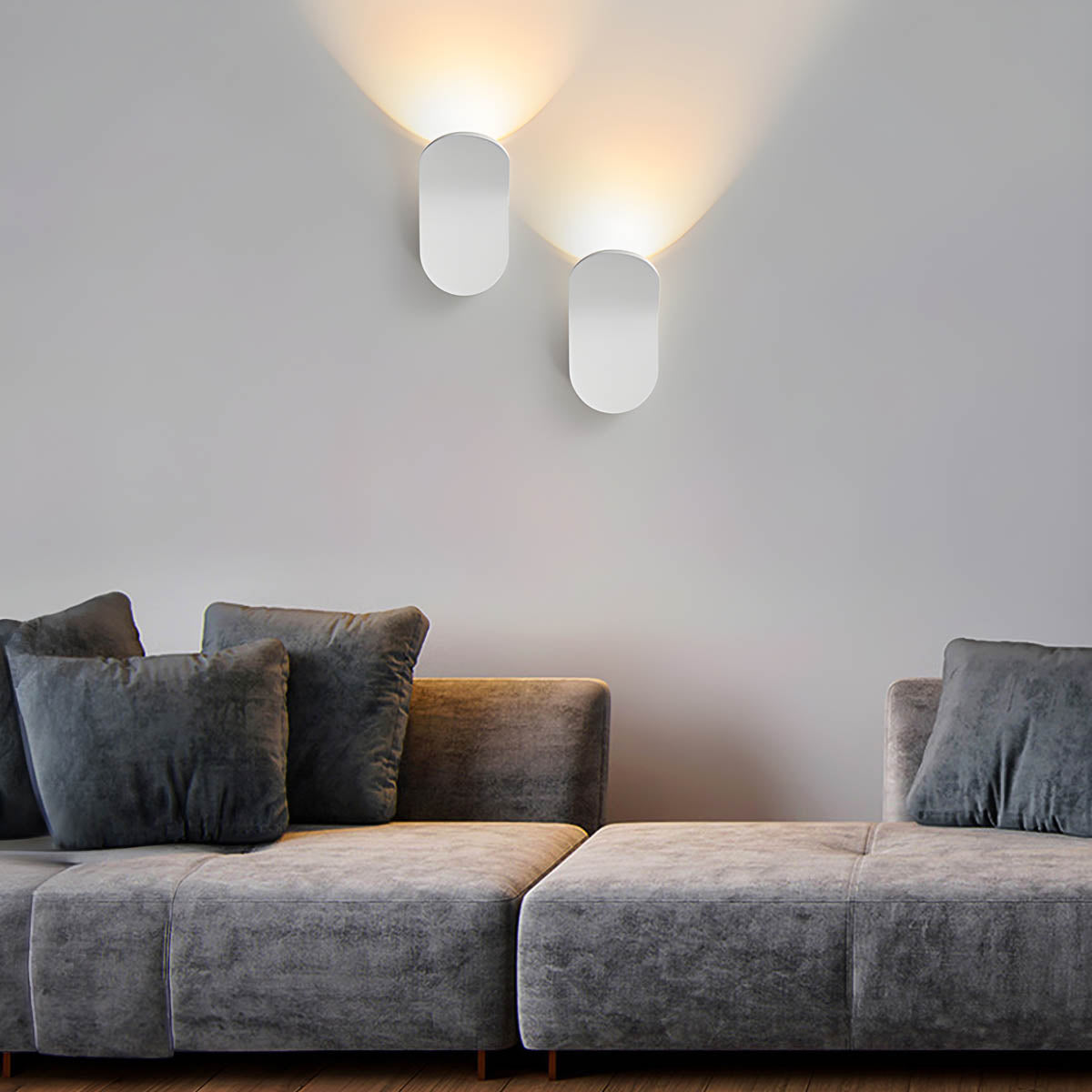 Aluminium wall light with integrated LED