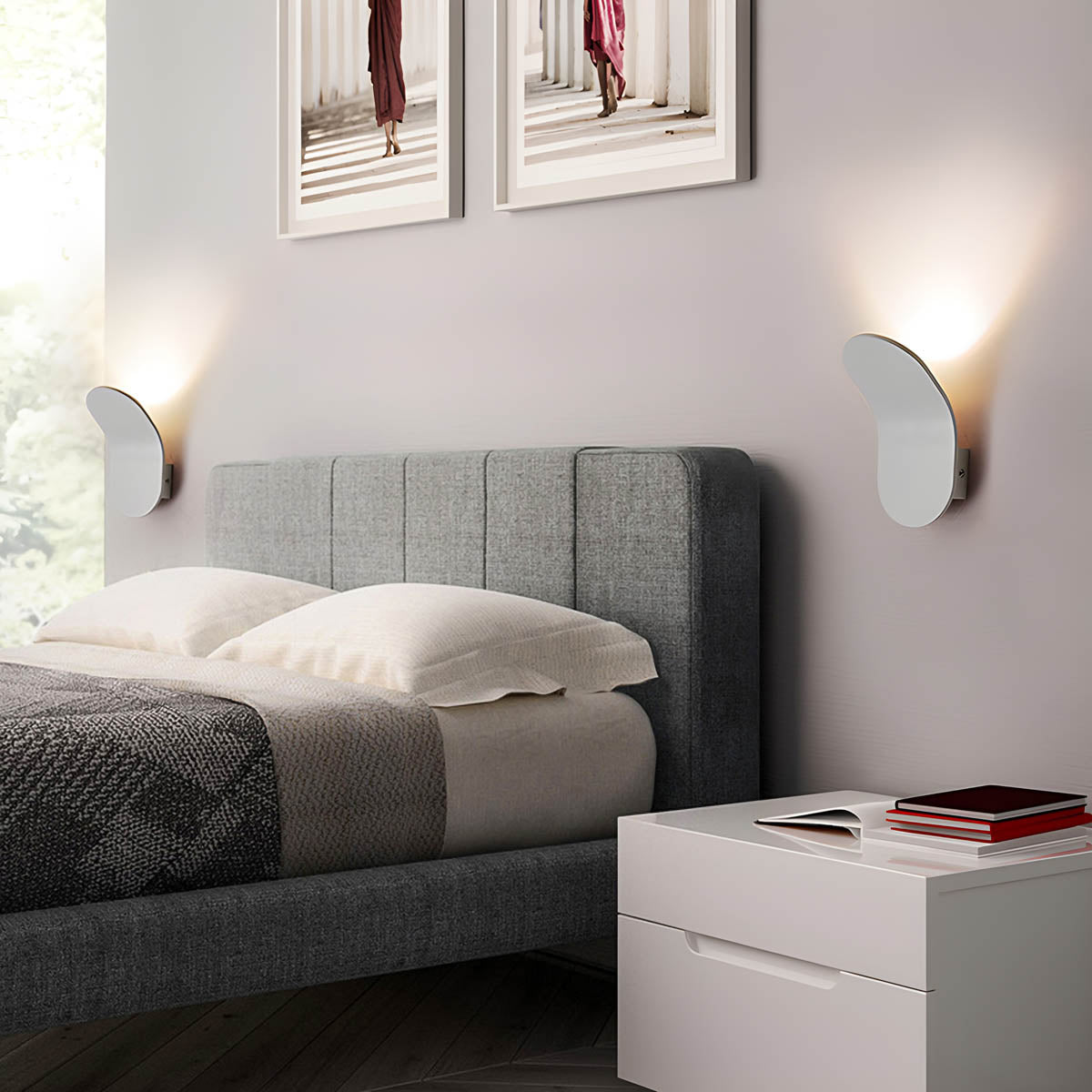 Aluminium wall light with integrated LED