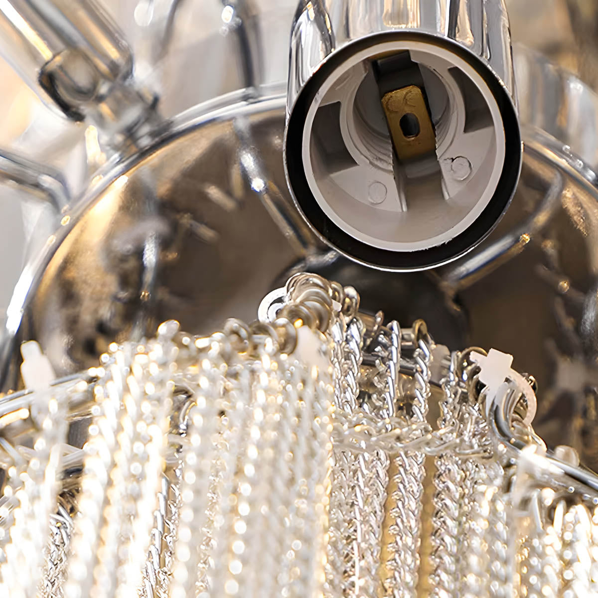 Iron & Aluminium Tassel Chandelier with E14 LEDs (60-150 cm)