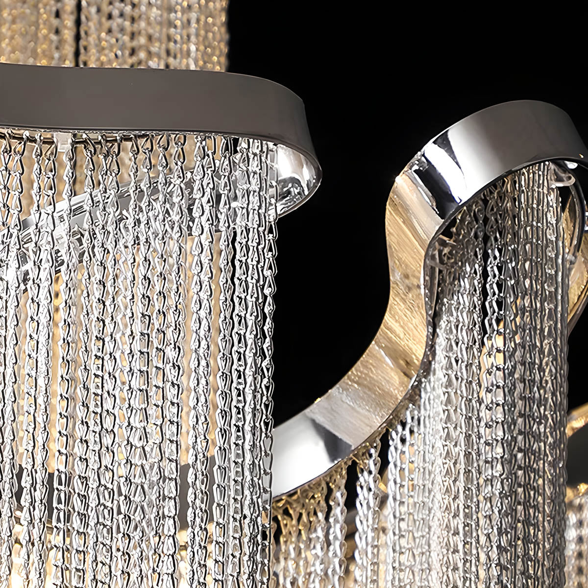 Iron & Aluminium Tassel Chandelier with E14 LEDs (60-150 cm)