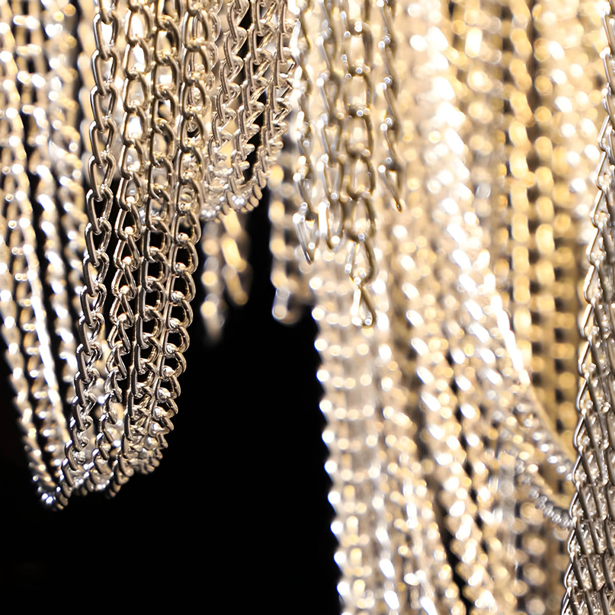 Iron & Aluminium Tassel Chandelier with E14 LEDs (60-150 cm)