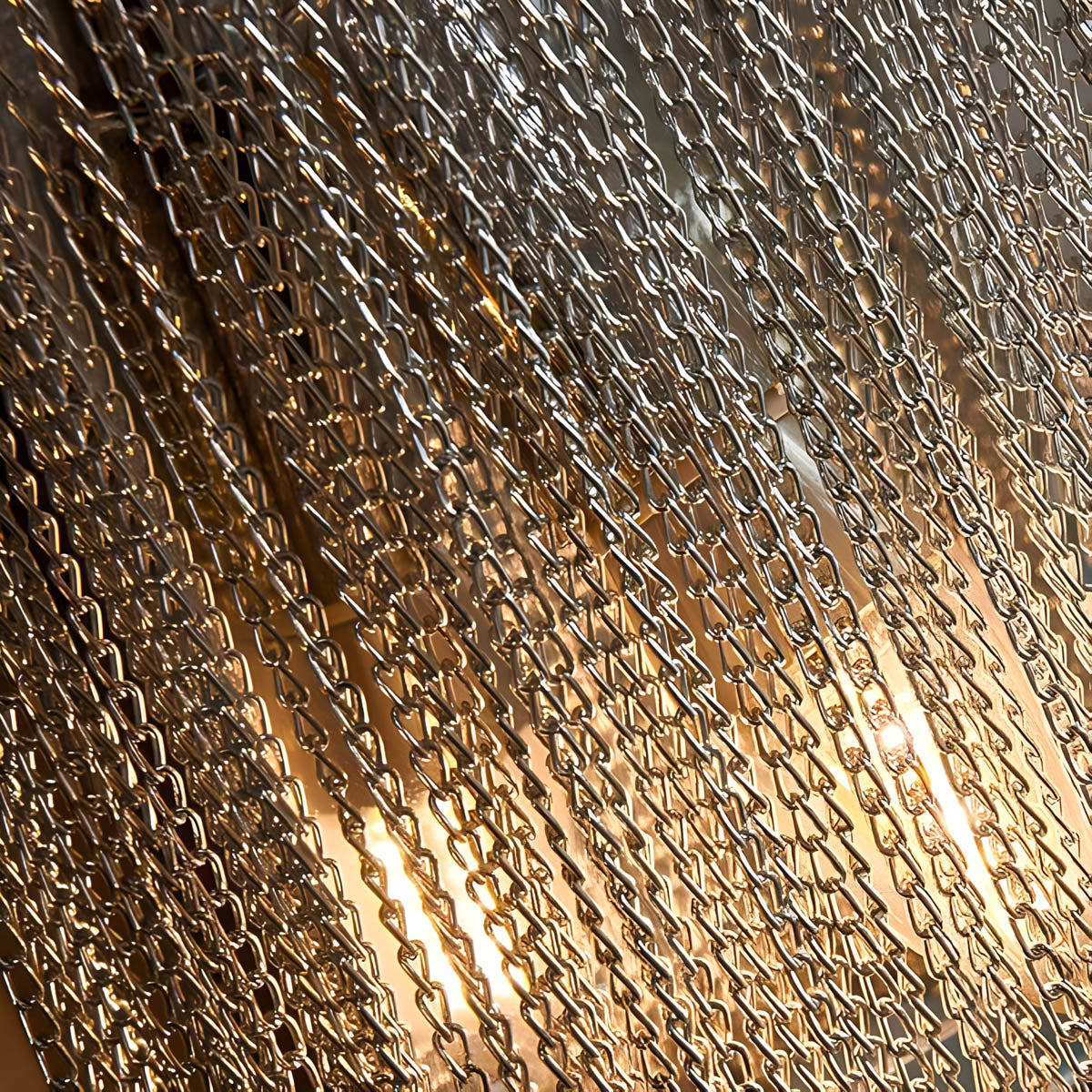 Wall Light with Cascading Aluminium Chains