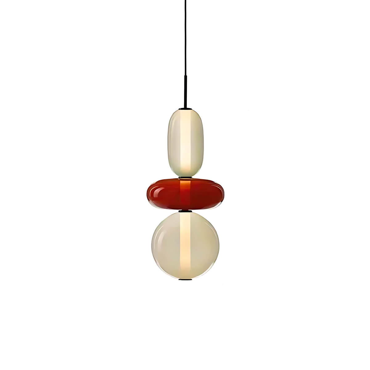 Pendant Light – Hand-Blown Glass Cluster Chandelier, 2–4 Heads, 46–66 cm