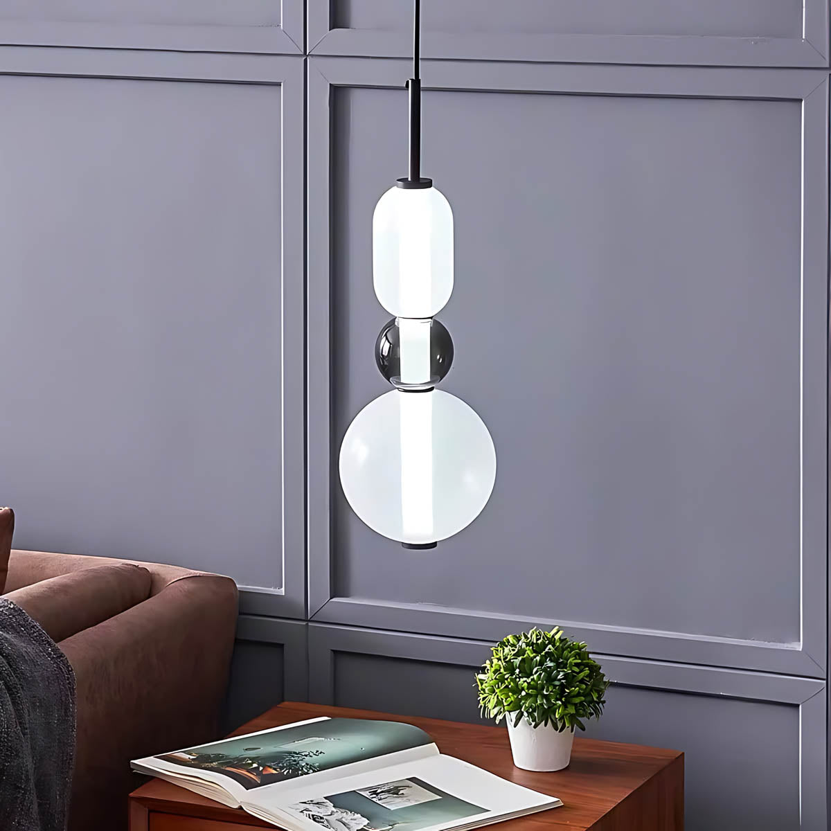 Pendant Light – Hand-Blown Glass Cluster Chandelier, 2–4 Heads, 46–66 cm