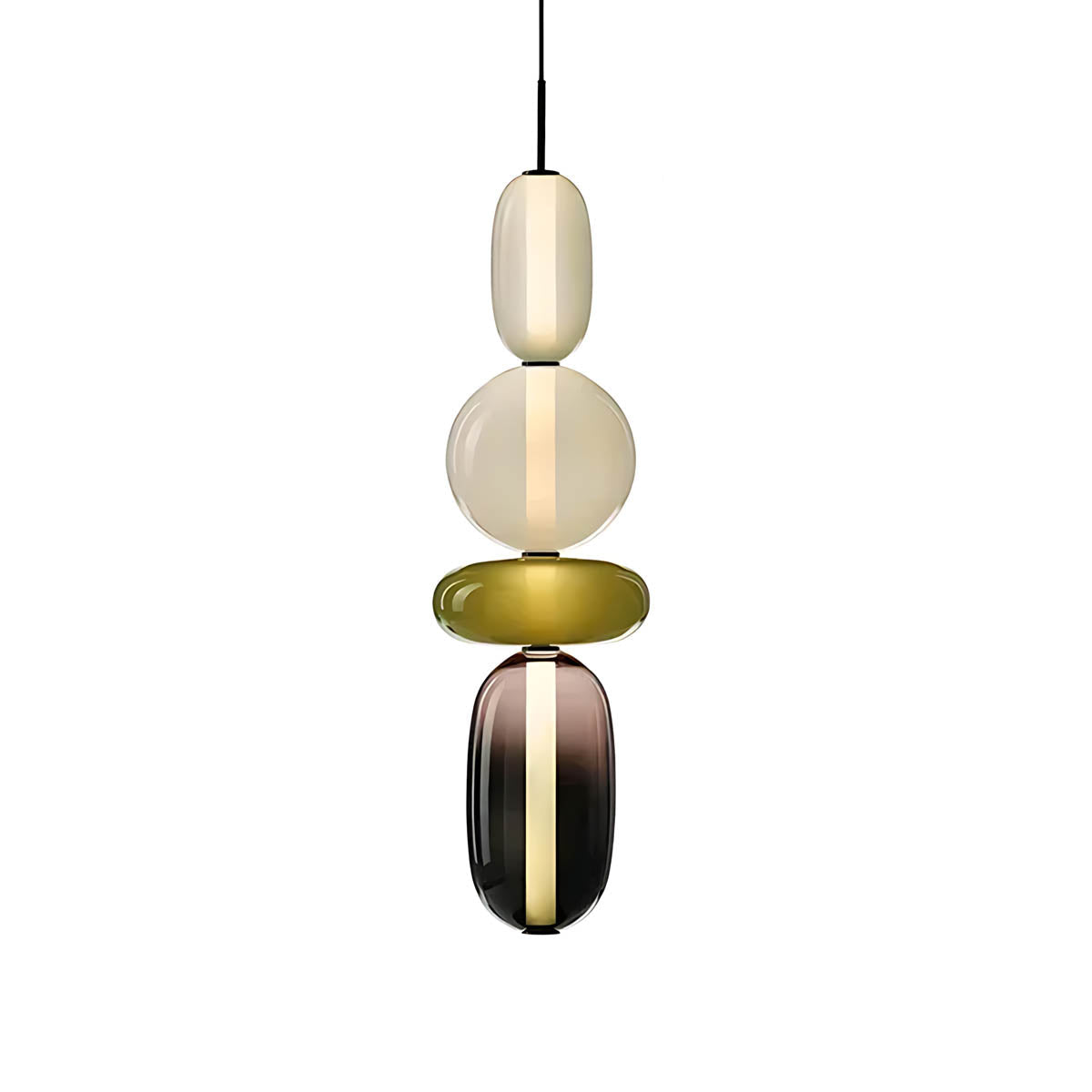 Pendant Light – Hand-Blown Glass Cluster Chandelier, 2–4 Heads, 46–66 cm