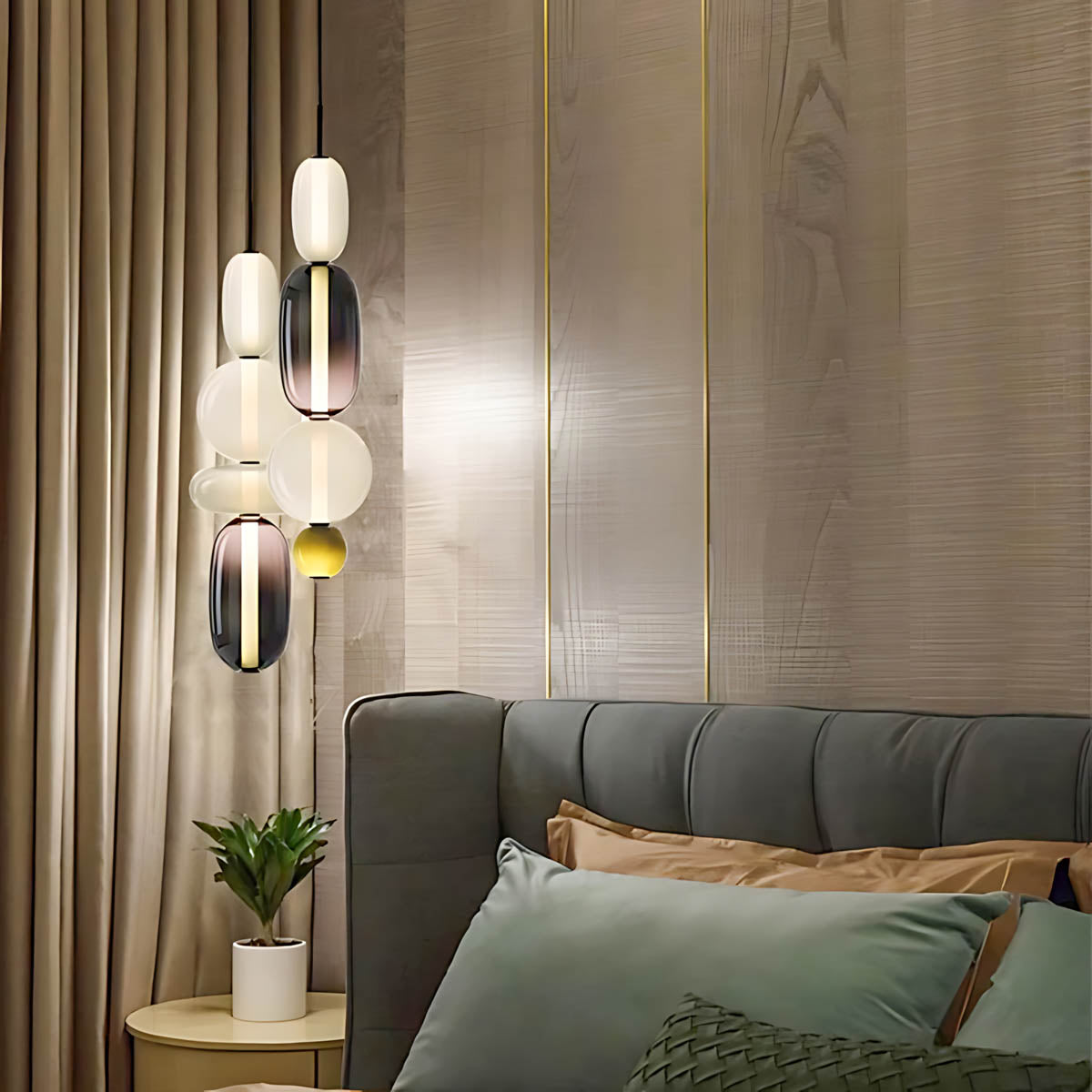 Pendant Light – Hand-Blown Glass Cluster Chandelier, 2–4 Heads, 46–66 cm