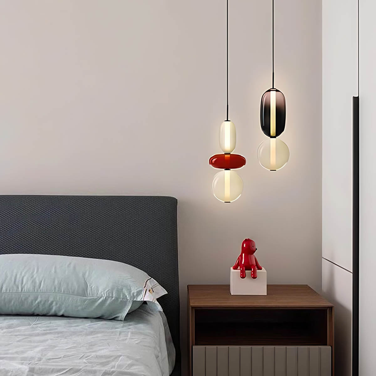 Pendant Light – Hand-Blown Glass Cluster Chandelier, 2–4 Heads, 46–66 cm