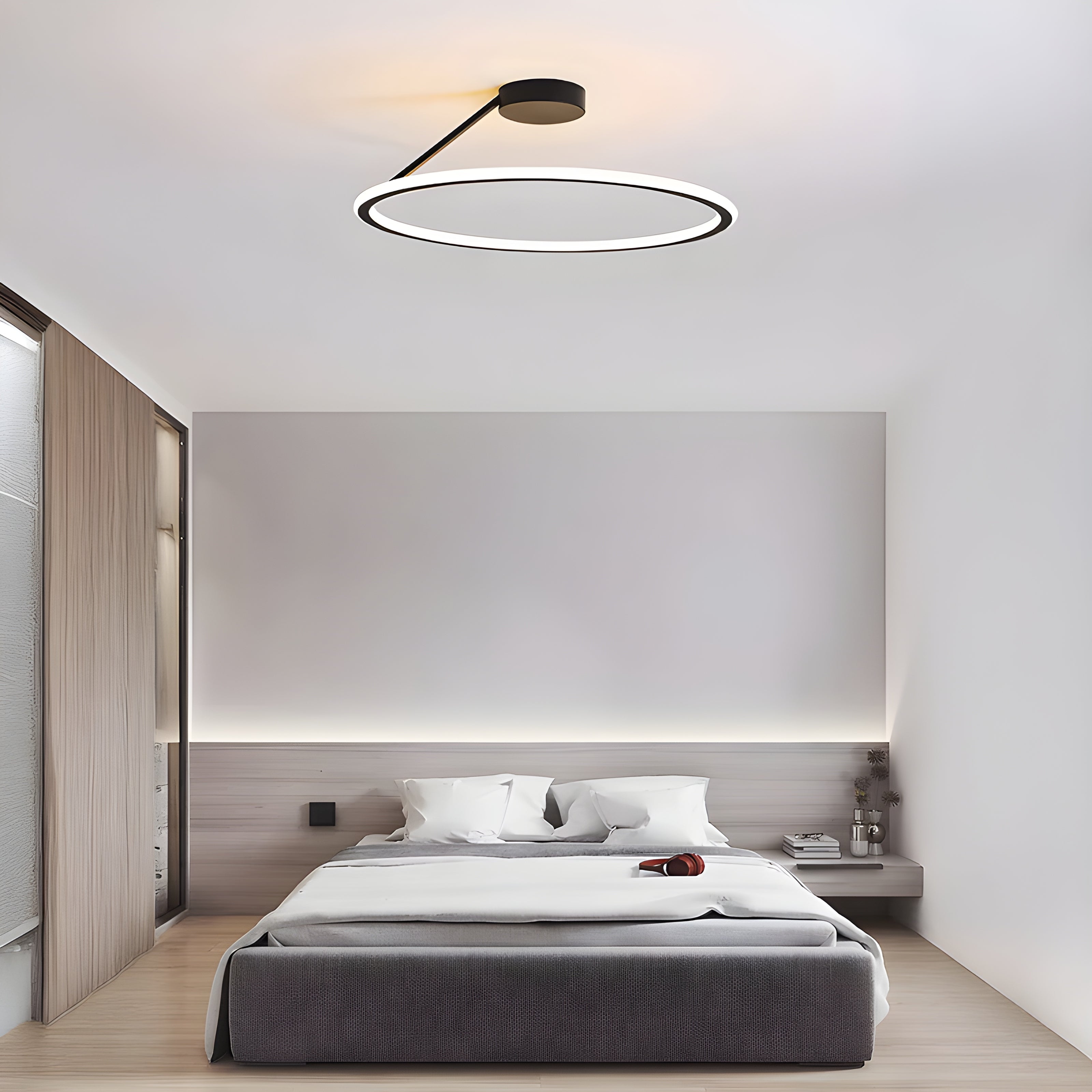 Minimal Iron & Aluminum Semi-Flush Ceiling Light 40-60 cm