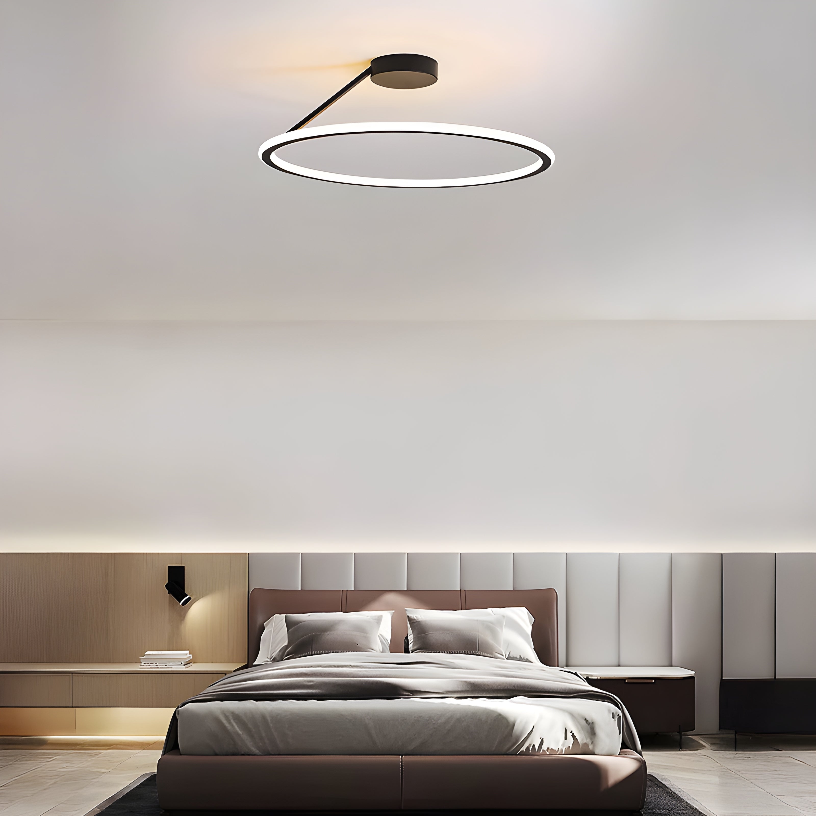 Minimal Iron & Aluminum Semi-Flush Ceiling Light 40-60 cm