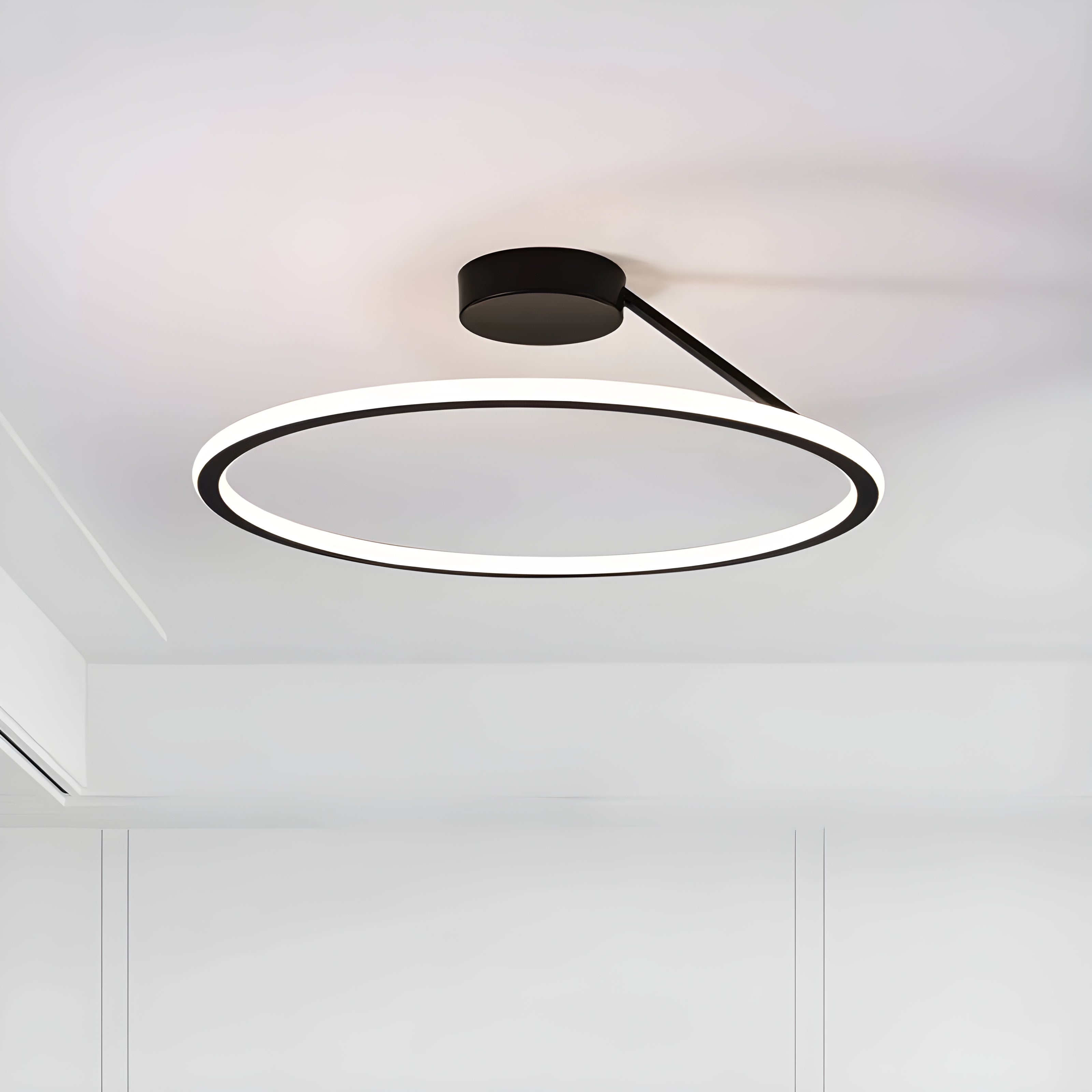 Minimal Iron & Aluminum Semi-Flush Ceiling Light 40-60 cm