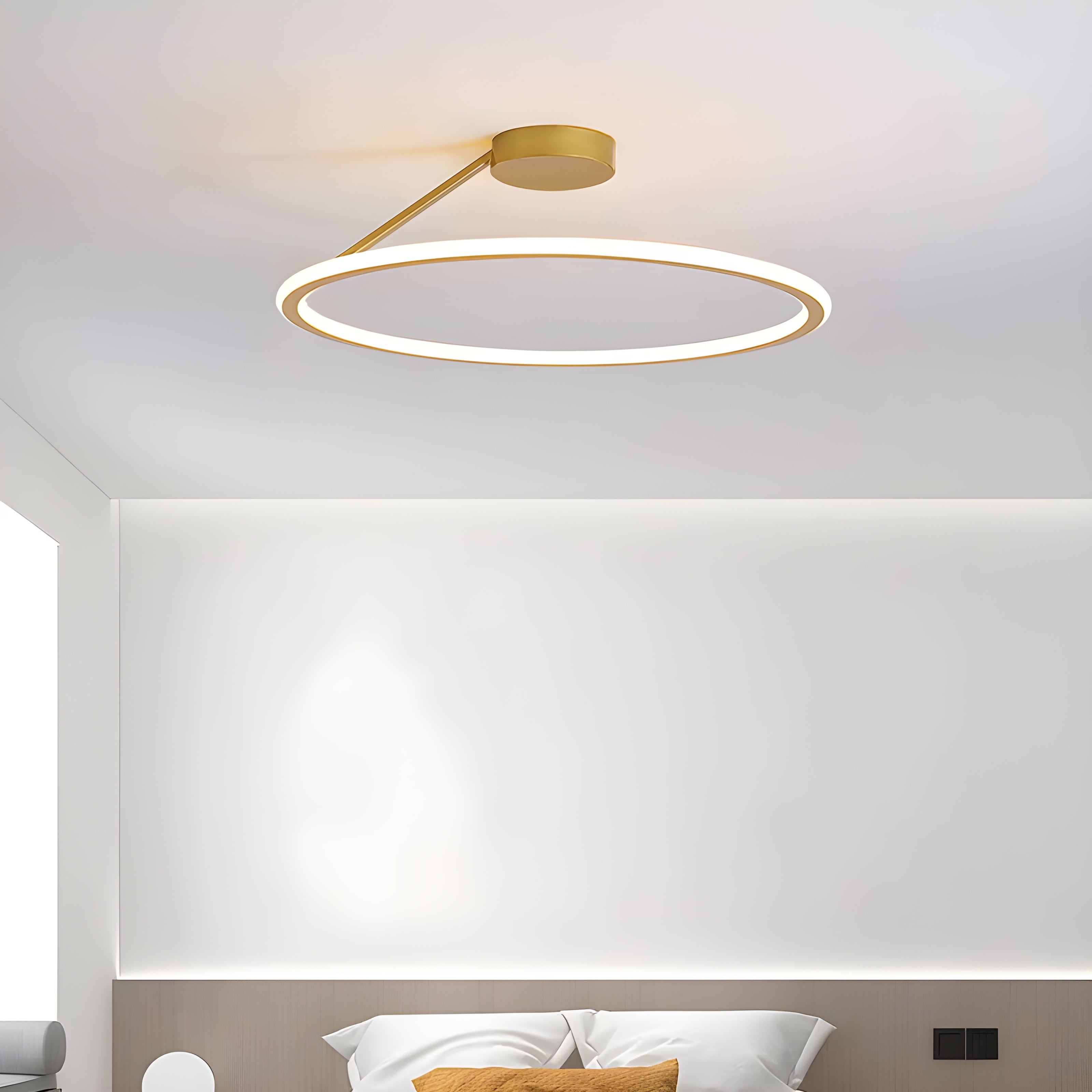 Minimal Iron & Aluminum Semi-Flush Ceiling Light 40-60 cm