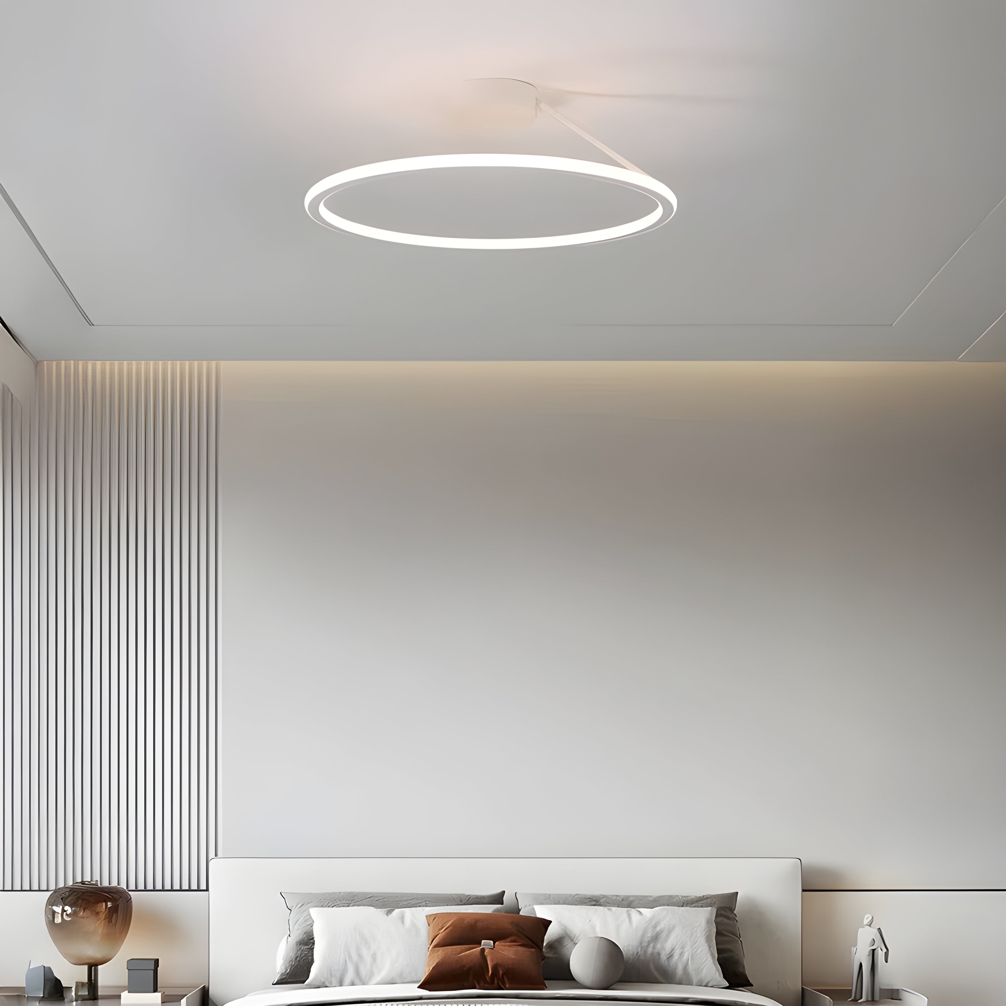 Minimal Iron & Aluminum Semi-Flush Ceiling Light 40-60 cm