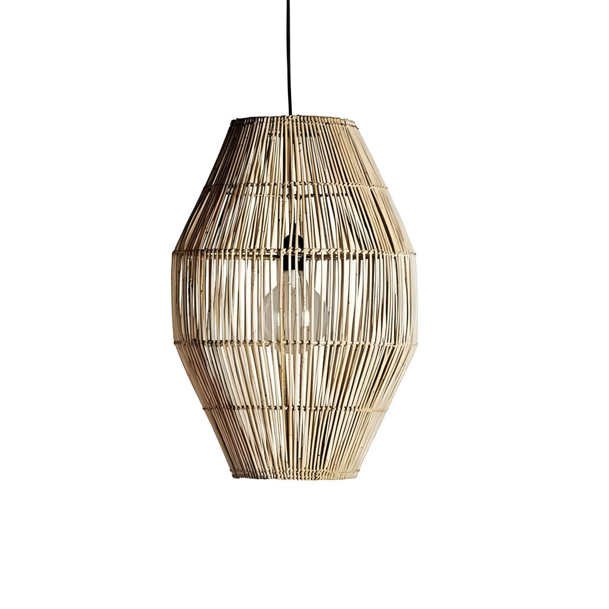 Hand-Woven Rattan Pendant Light E27 40-70 cm Natural