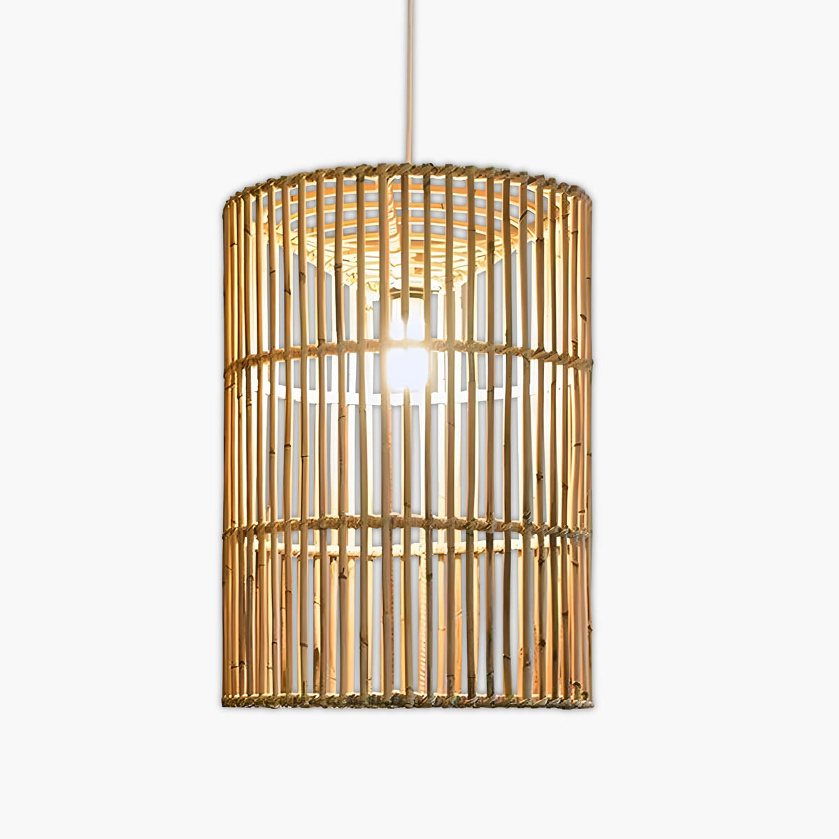 Hand-Woven Rattan Pendant Light E27 40-70 cm Natural