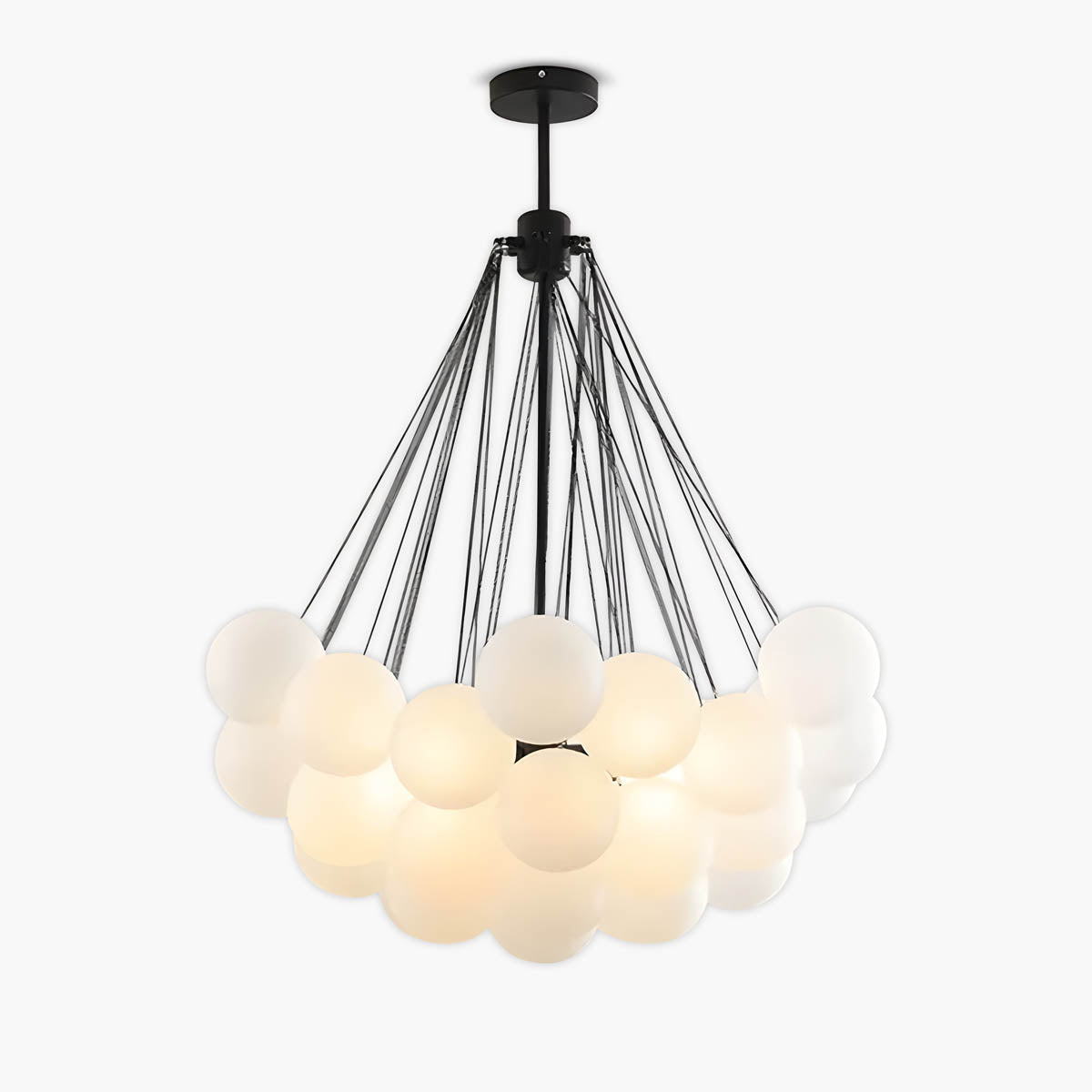 ELLIE 37-Head Glass Globe Cluster Pendant 80 cm