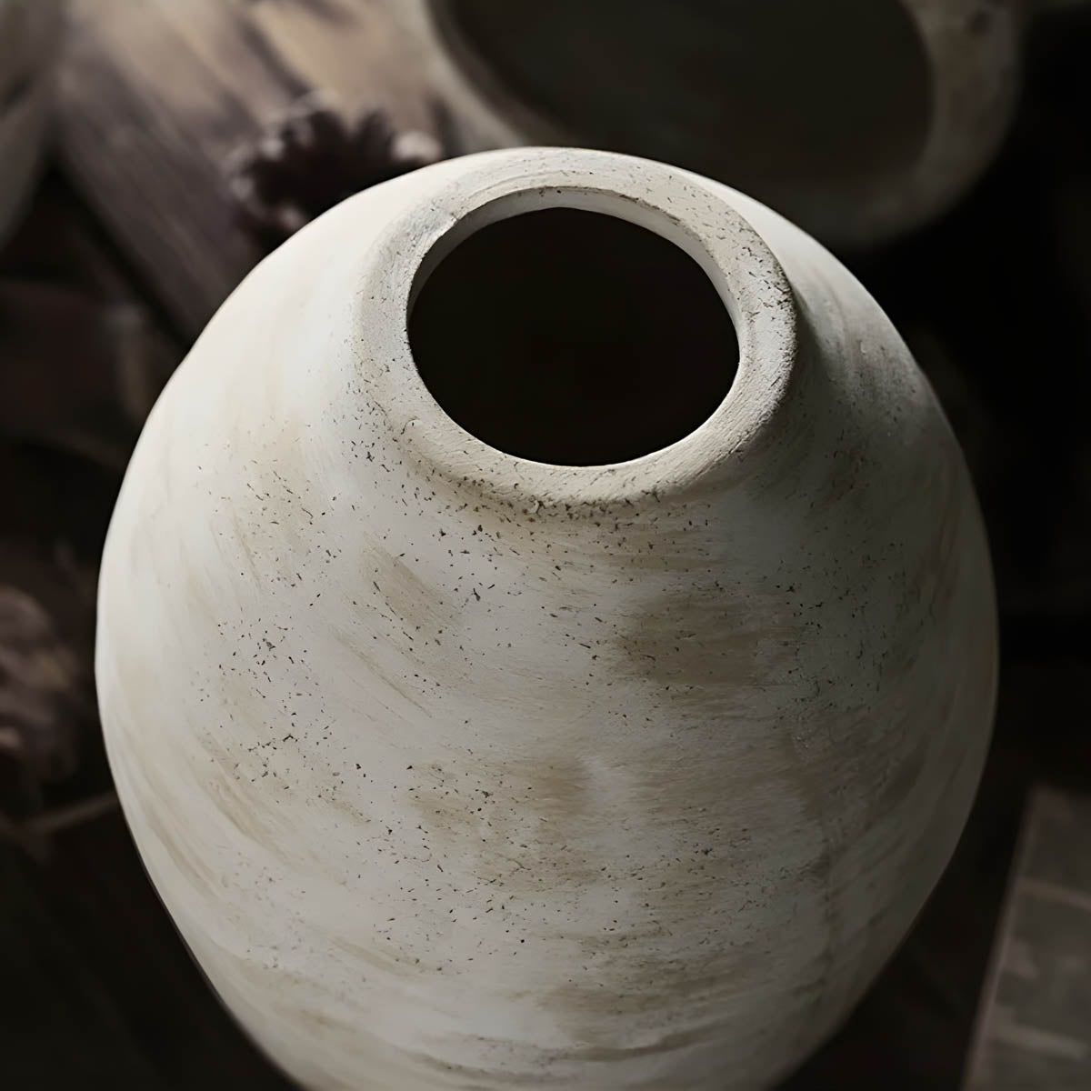 Bone White Retro Ceramic Vase — Statement Home Décor Accent