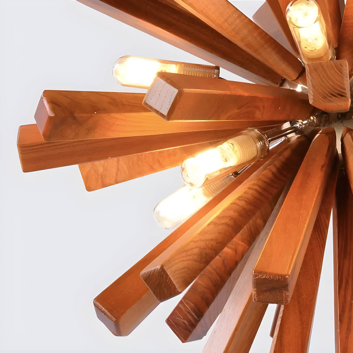 Starburst Wooden Slat Pendant Light