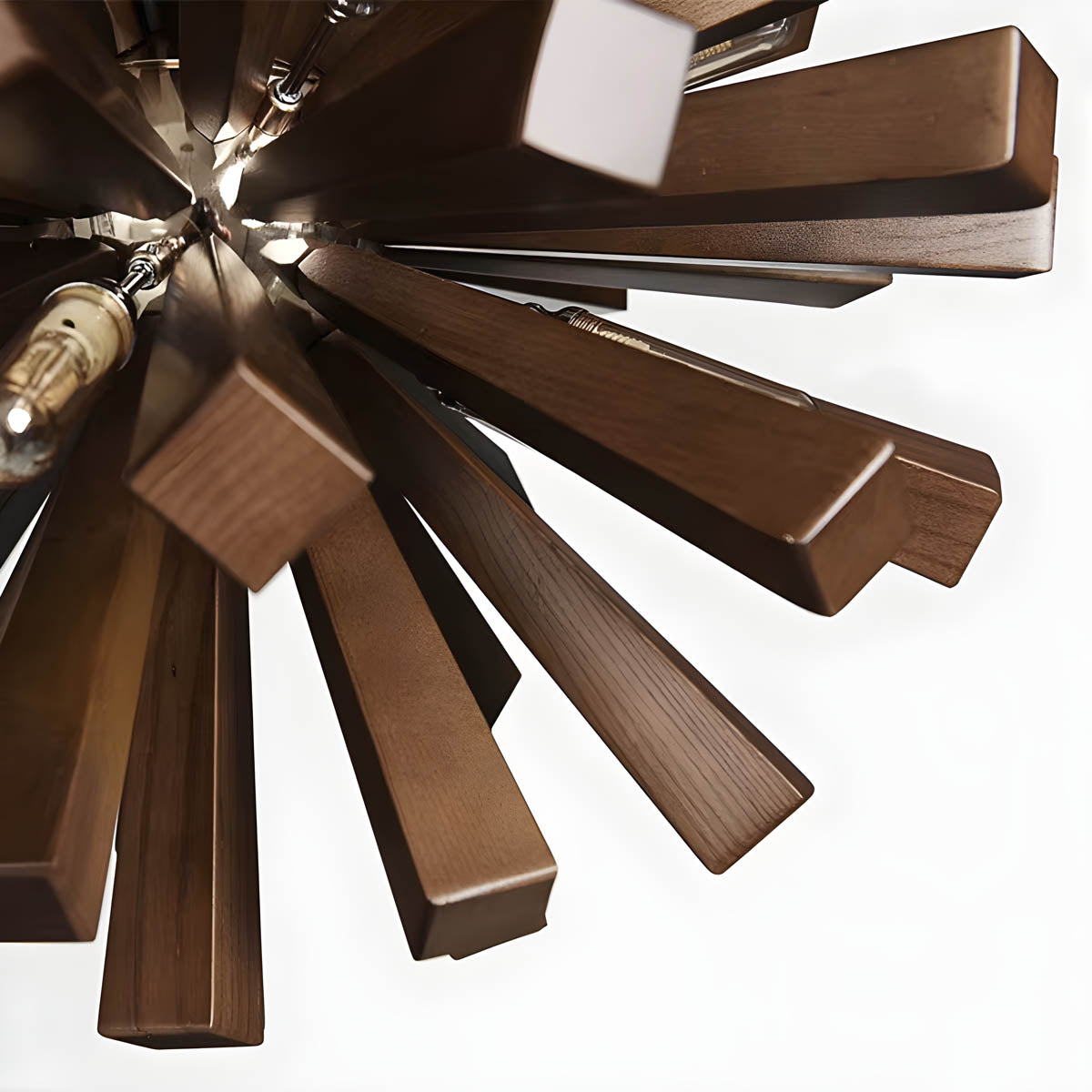 Starburst Wooden Slat Pendant Light