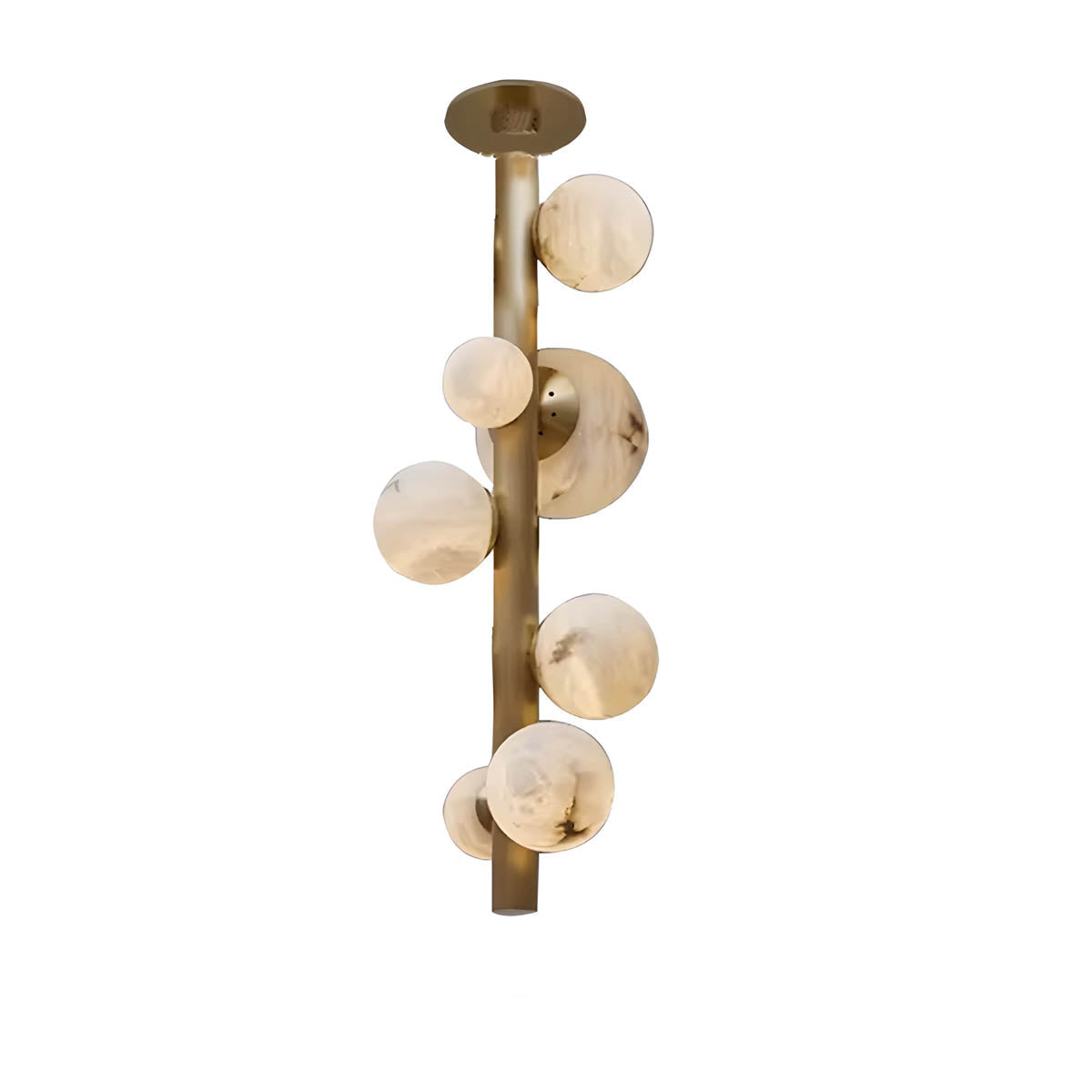 Euthenia Natural Marble & Copper Ceiling Lamp with G9 LED Balls (6-16 Lights)