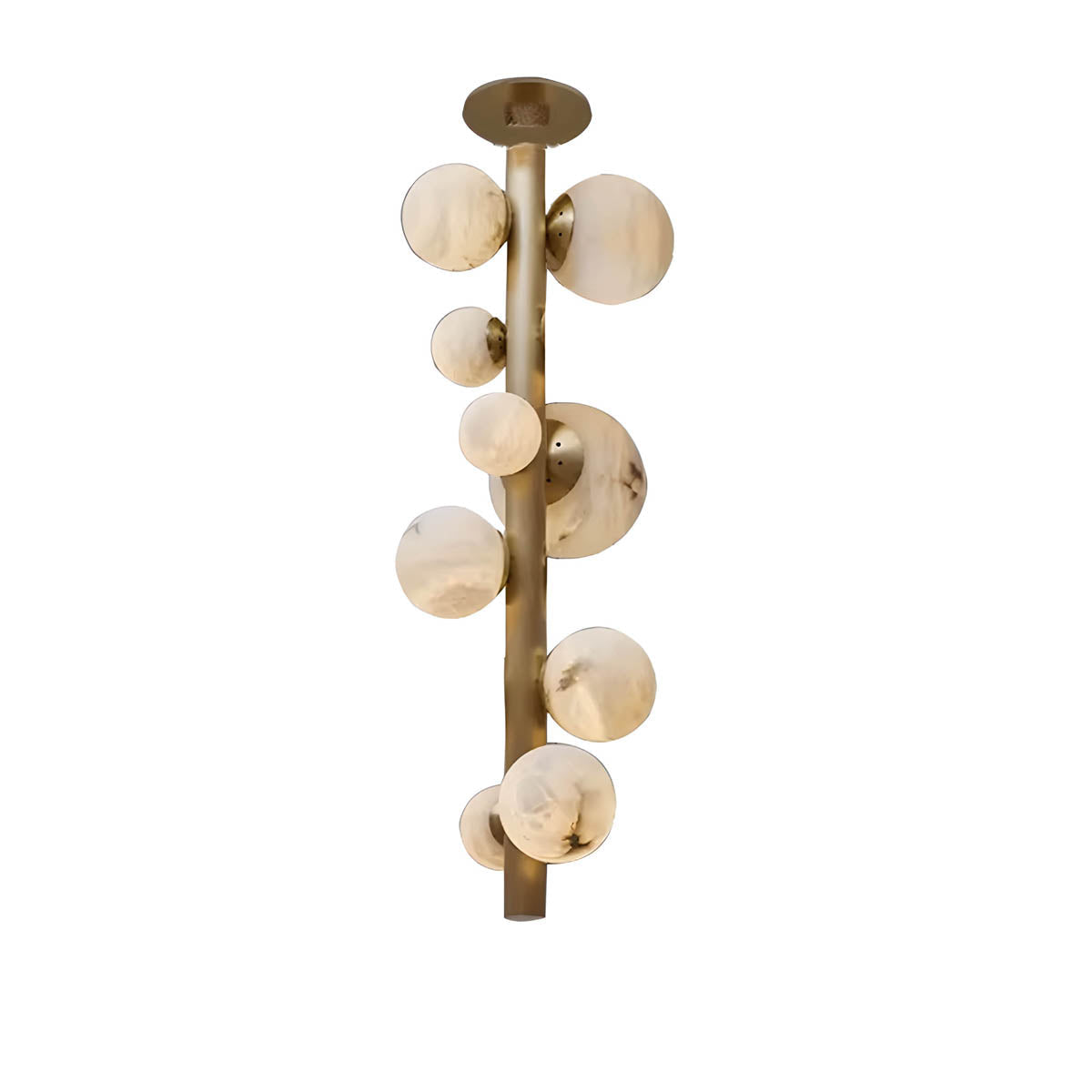 Euthenia Natural Marble & Copper Ceiling Lamp with G9 LED Balls (6-16 Lights)