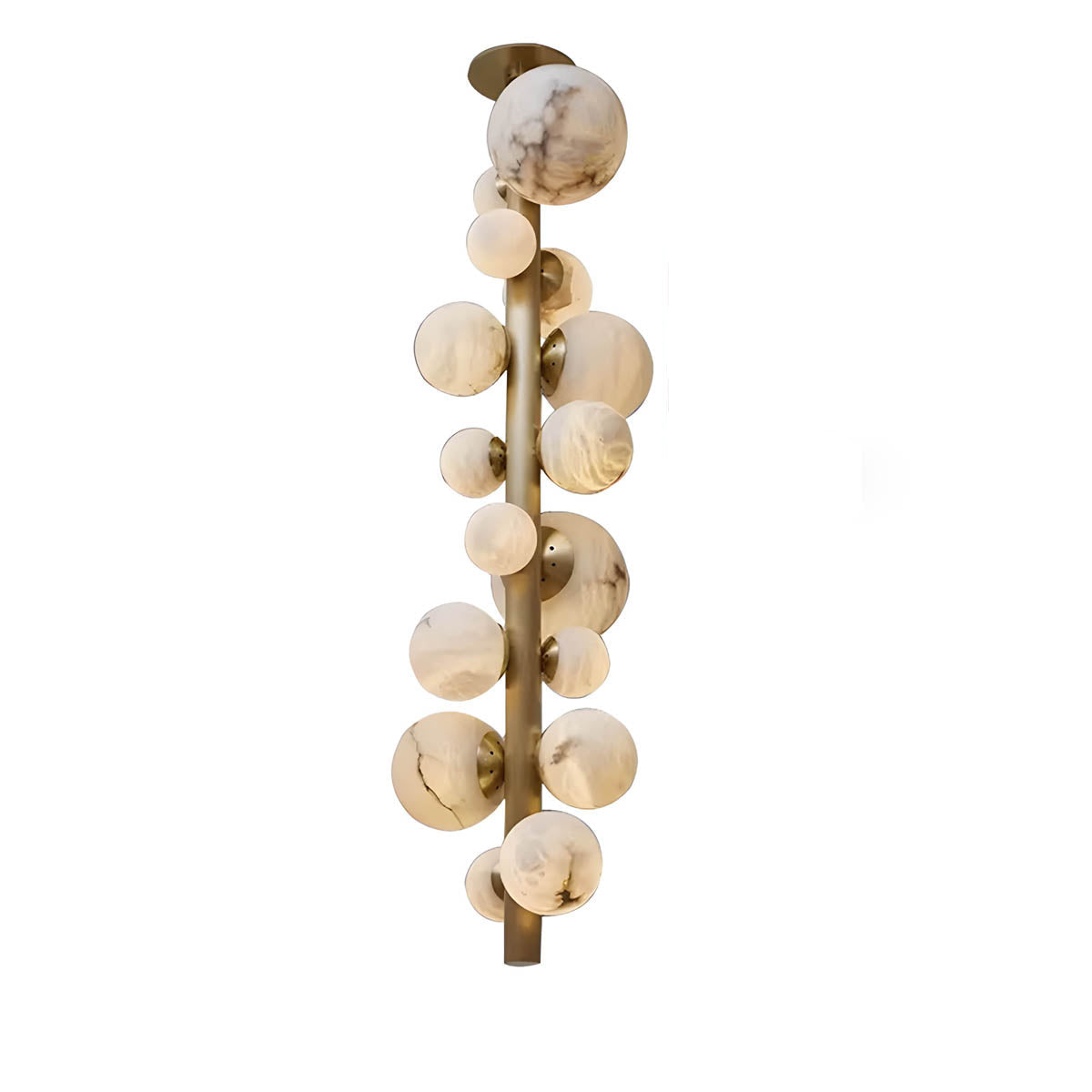 Euthenia Natural Marble & Copper Ceiling Lamp with G9 LED Balls (6-16 Lights)