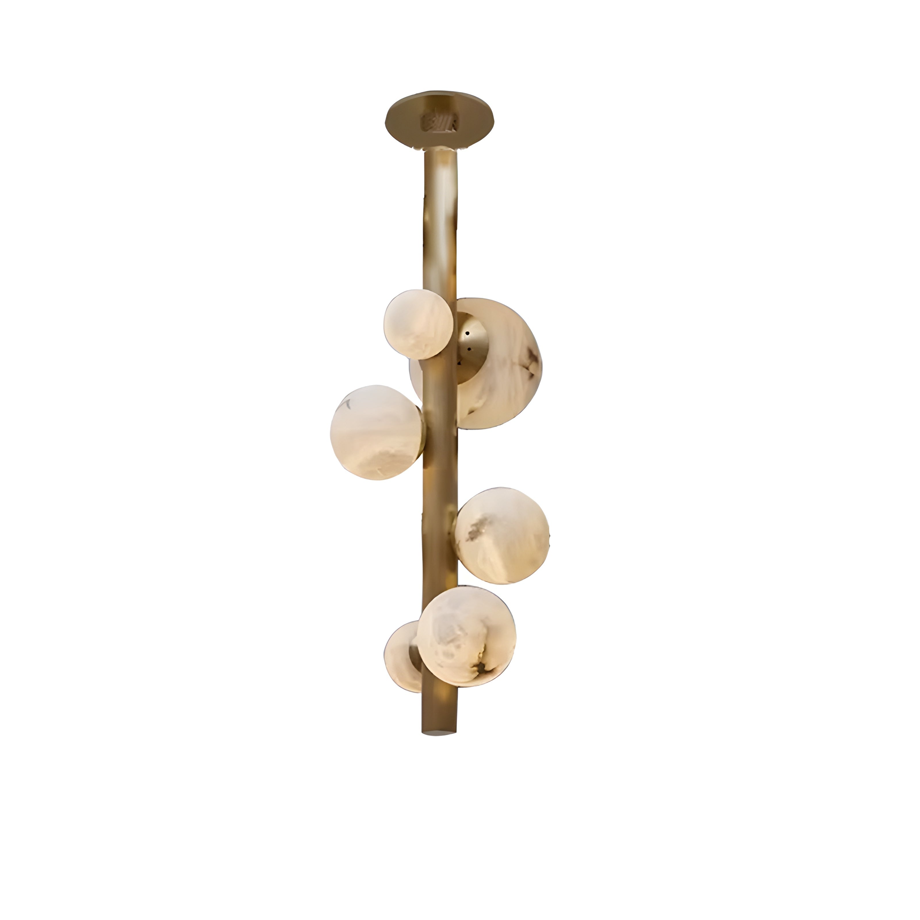 Euthenia Natural Marble & Copper Ceiling Lamp with G9 LED Balls (6-16 Lights)