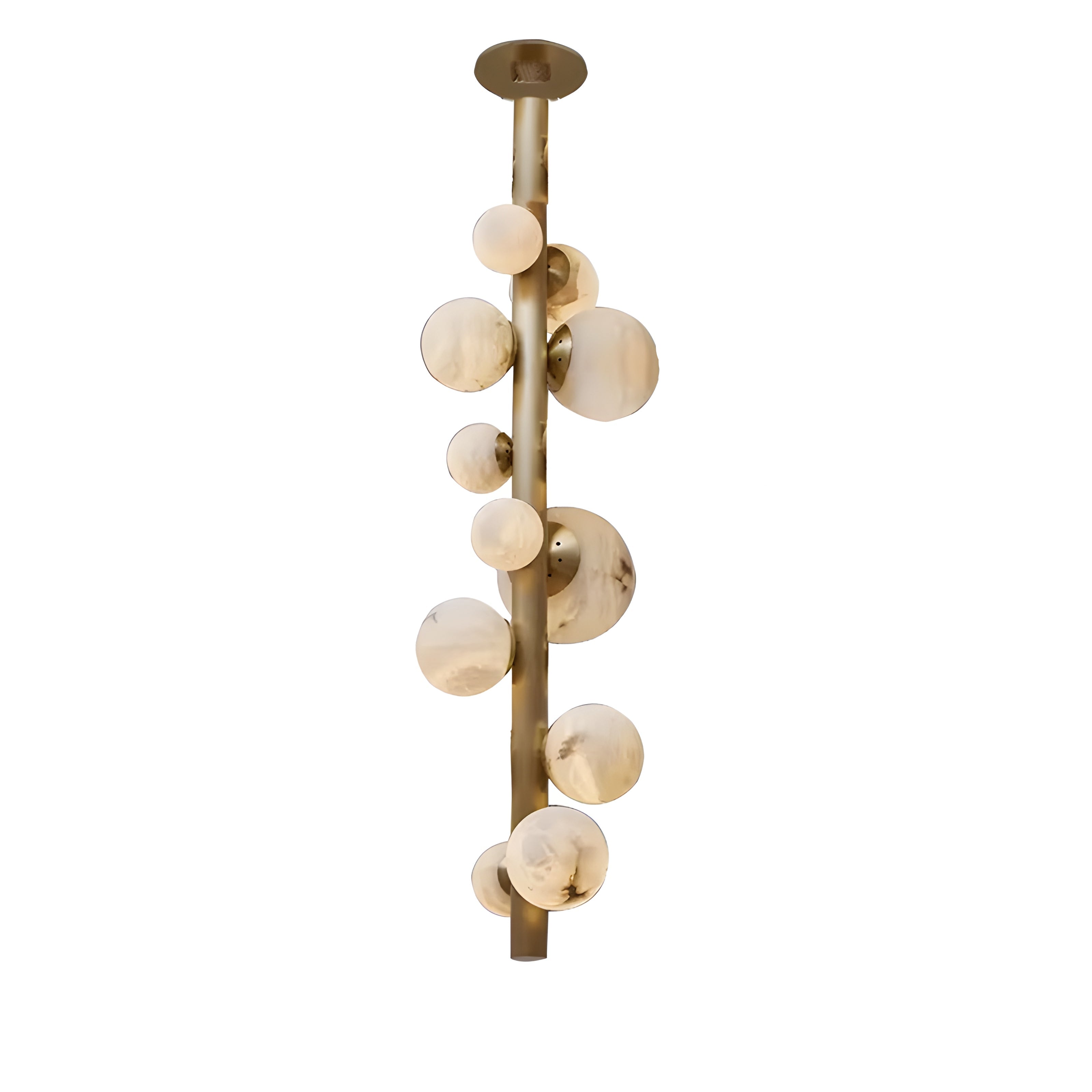 Euthenia Natural Marble & Copper Ceiling Lamp with G9 LED Balls (6-16 Lights)