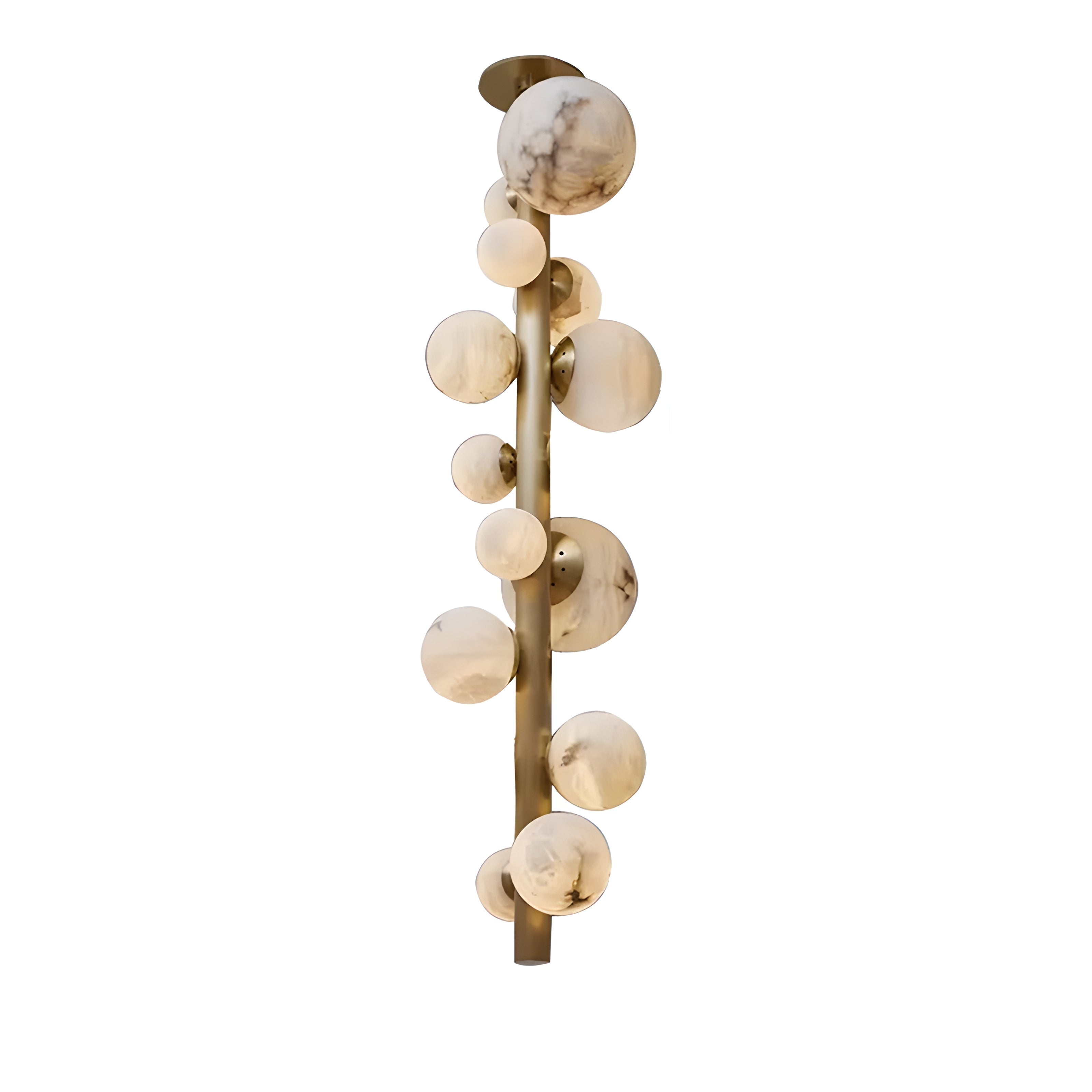 Euthenia Natural Marble & Copper Ceiling Lamp with G9 LED Balls (6-16 Lights)