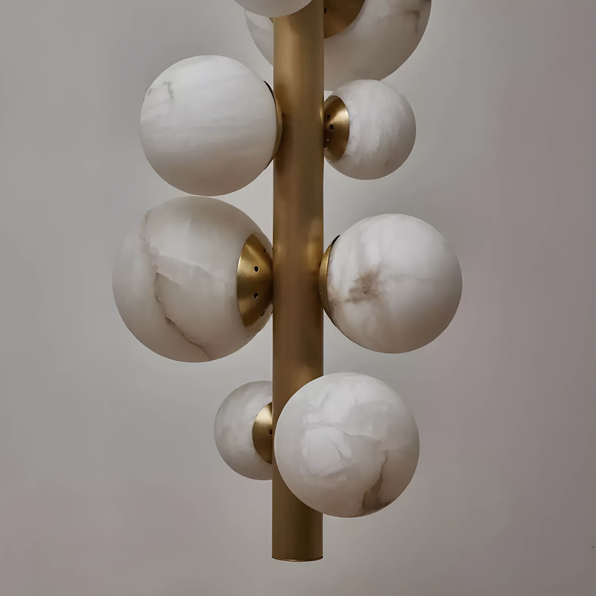 Euthenia Natural Marble & Copper Ceiling Lamp with G9 LED Balls (6-16 Lights)