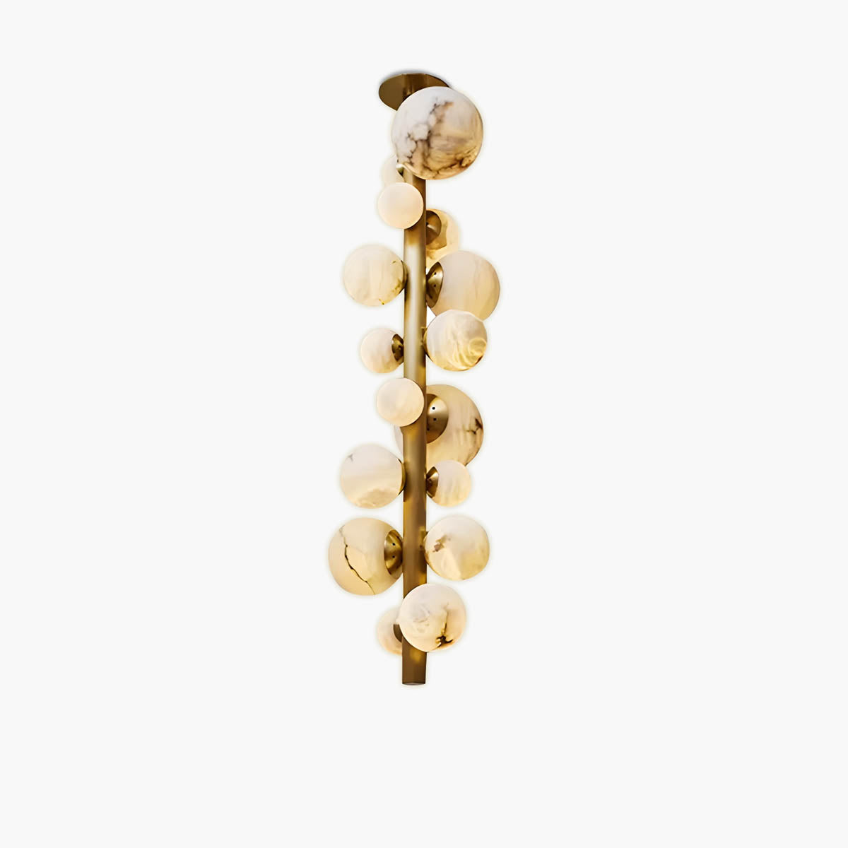 Euthenia Natural Marble & Copper Ceiling Lamp with G9 LED Balls (6-16 Lights)